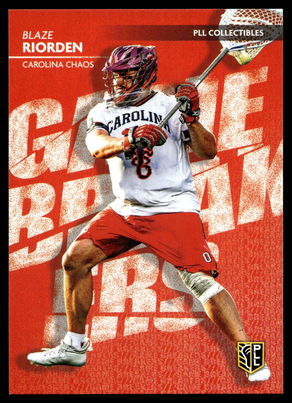 Blaze Riorden 2025 PLL Fieldside Carolina Chaos Game Breakers #GB-14