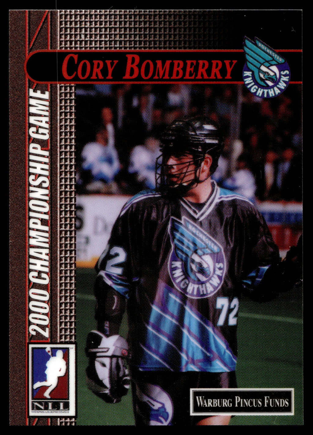 Cory Bomberry 2000 NLL Championship Game Rochester Nighthawks #72