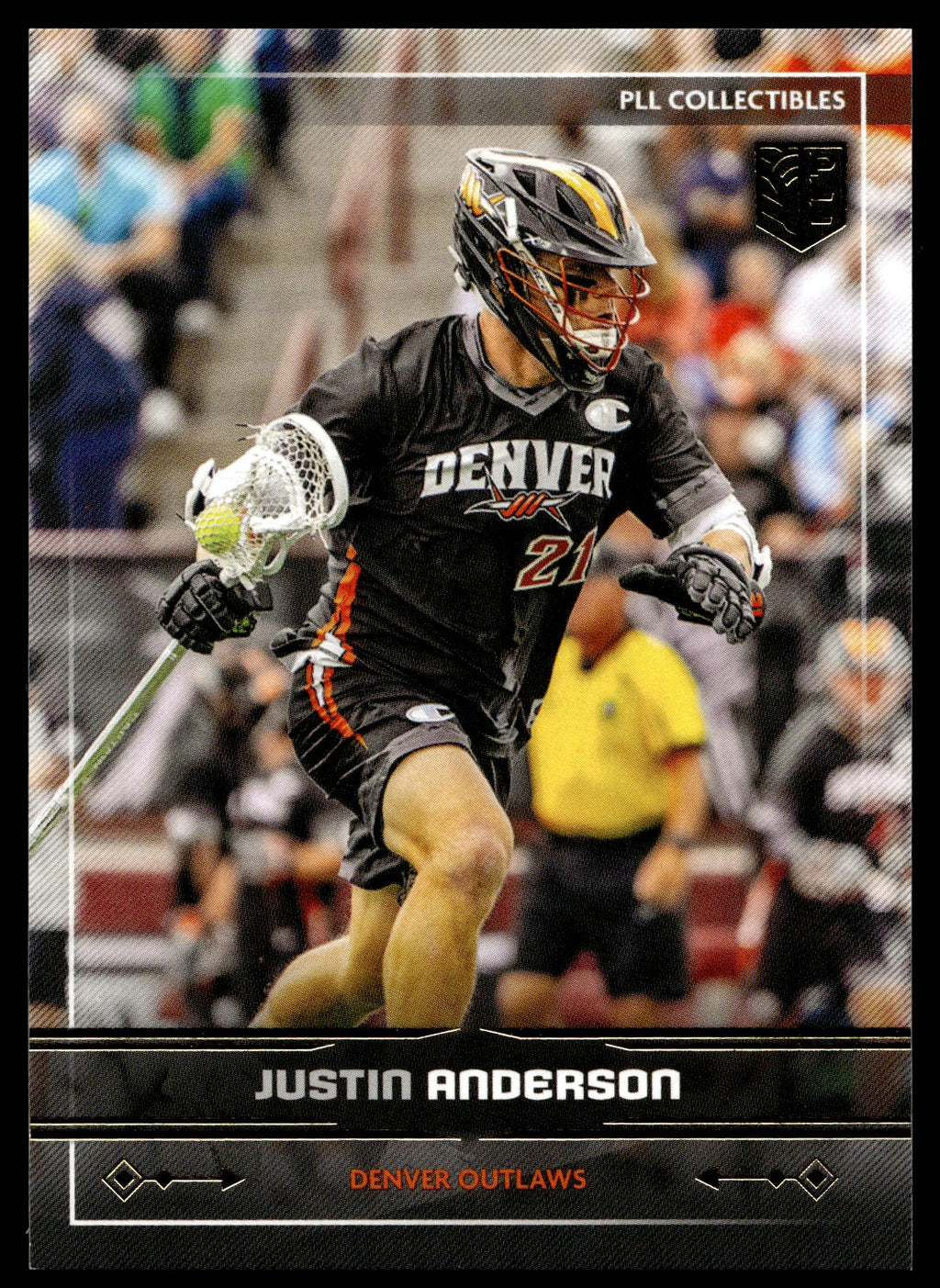 Justin Anderson 2025 PLL Fieldside Denver Outlaws Gold Foil #74