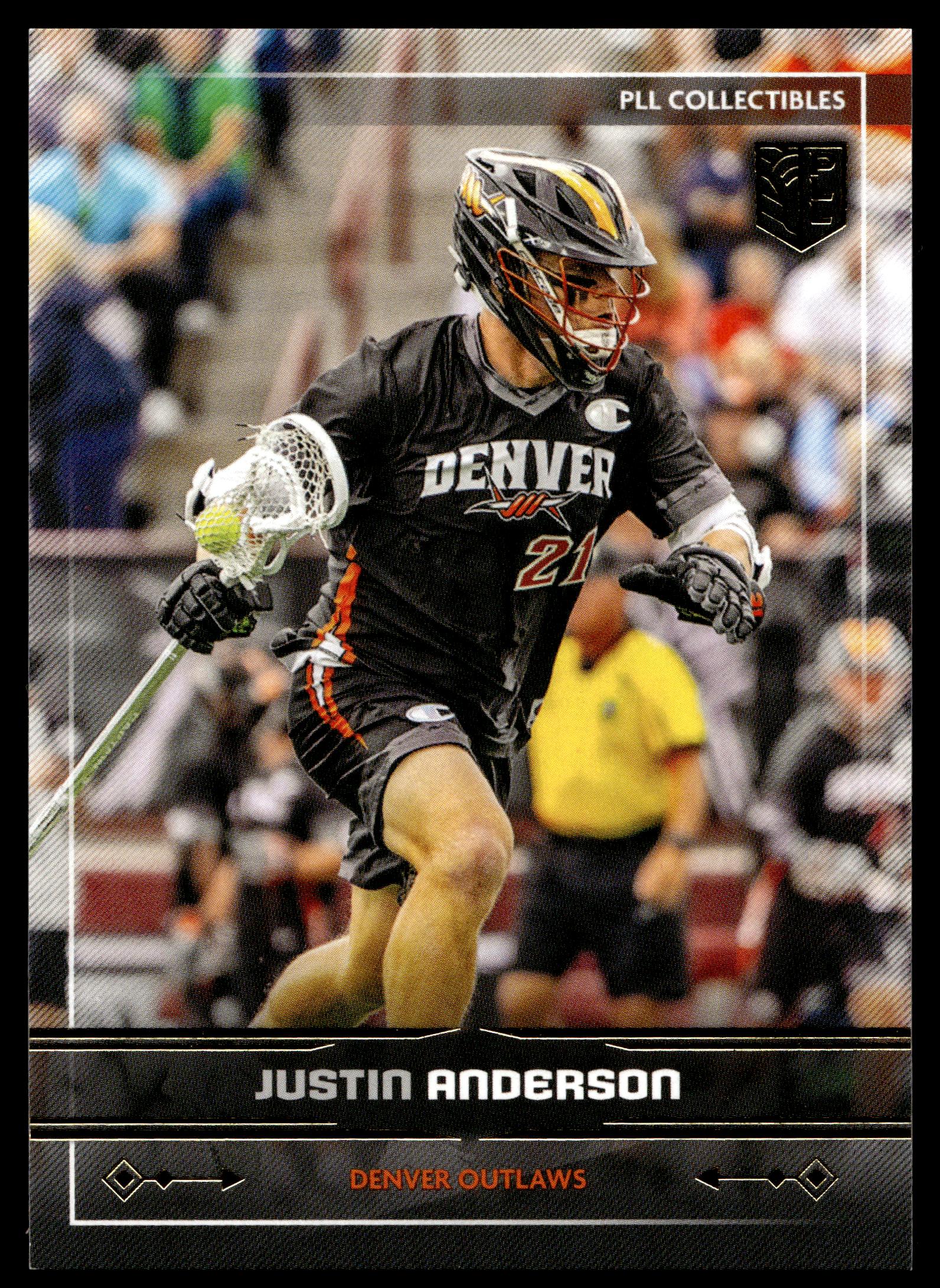 Justin Anderson 2025 PLL Fieldside Denver Outlaws Gold Foil #74