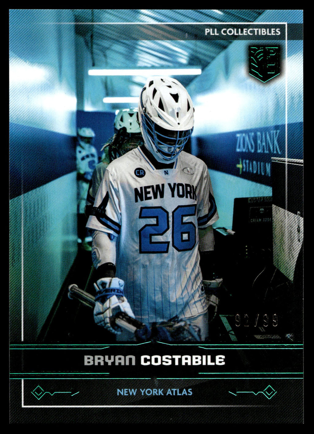 Bryan Costabile 2025 PLL Fieldside New York Atlas Green Foil 92/99 #3