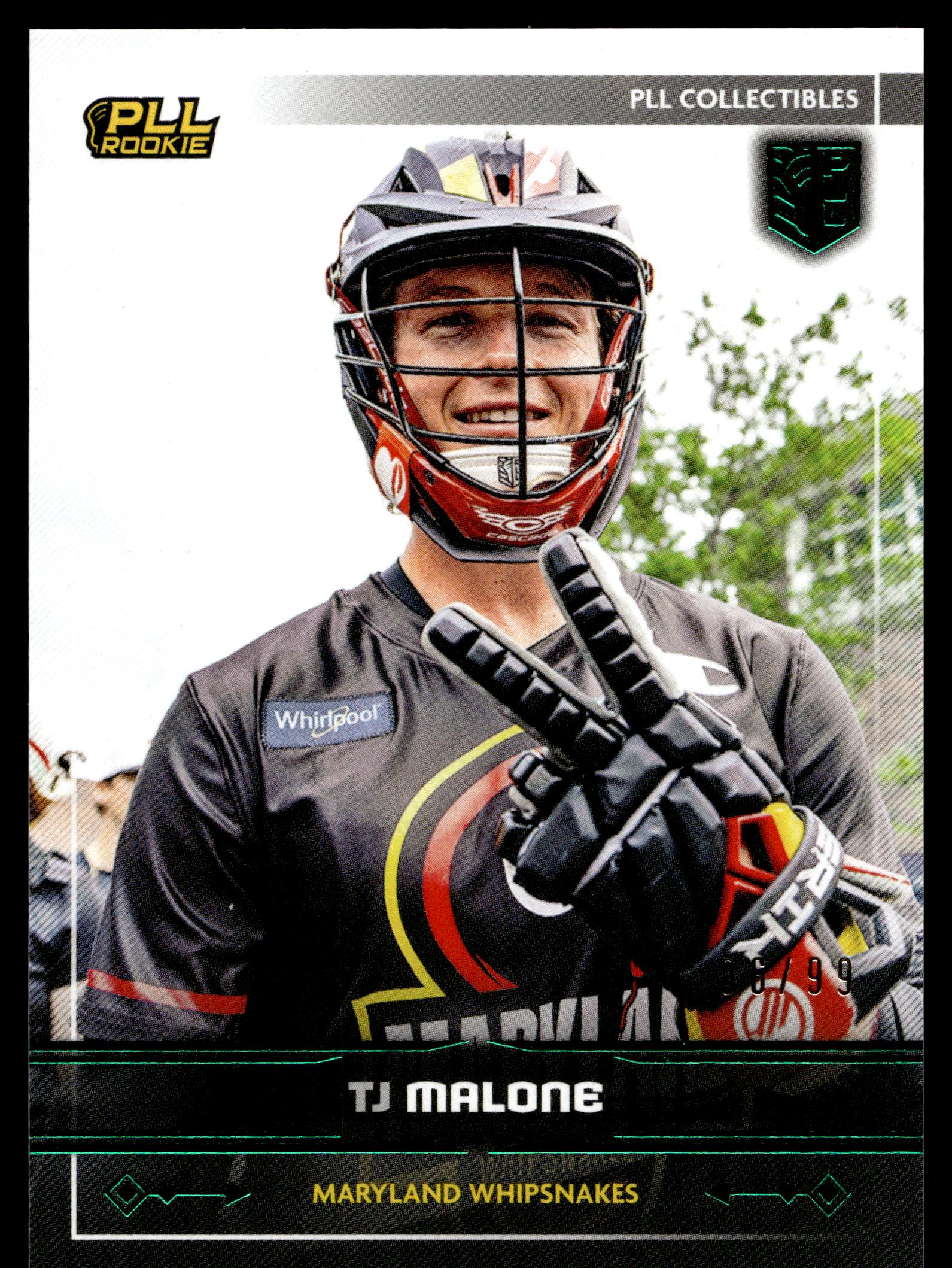 TJ Malone 2025 PLL Fieldside Maryland Whipsnakes Green Foil 26/99 #26