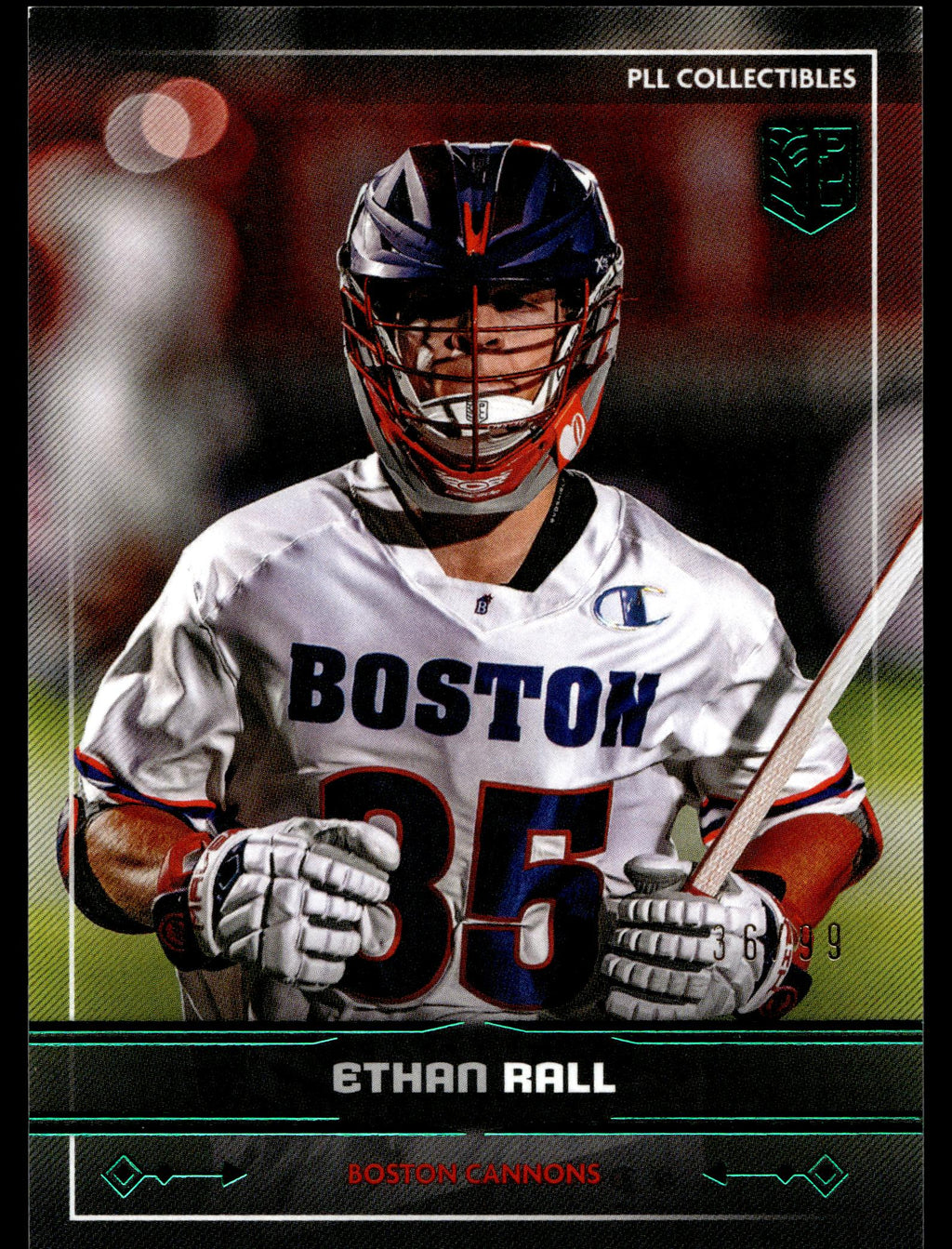 Ethan Rall 2025 PLL Fieldside Boston Cannons Green Foil 36/99 #44
