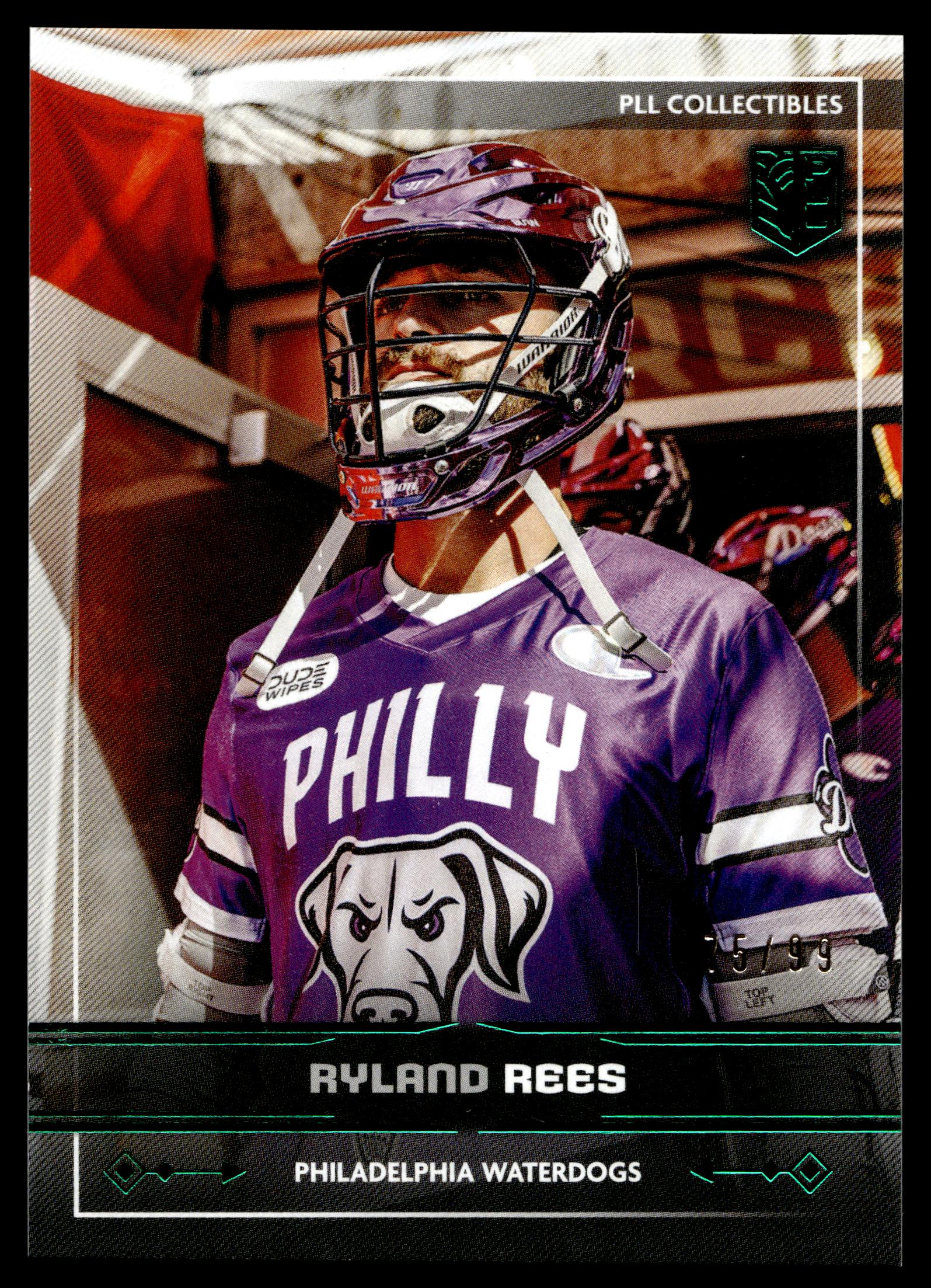 Ryland Rees 2025 PLL Fieldside Philadelphia Waterdogs Green Foil 75/99 #47