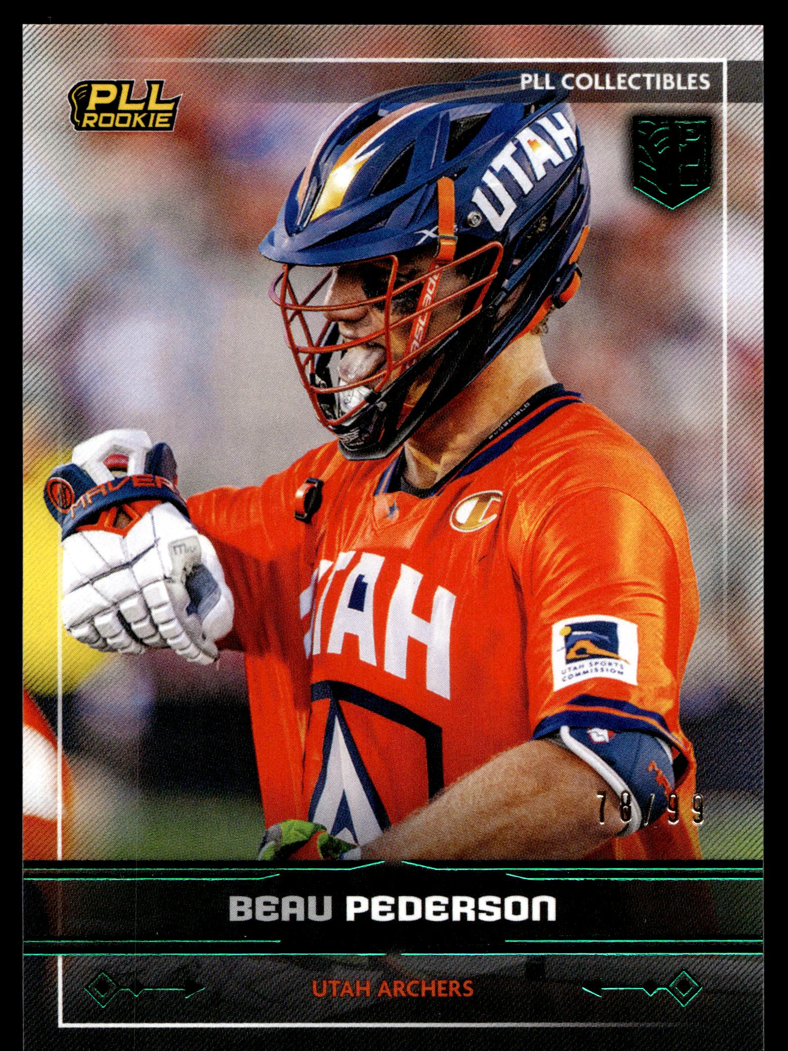 Beau Pederson 2025 PLL Fieldside Utah Archers Green Foil 78/99 #50