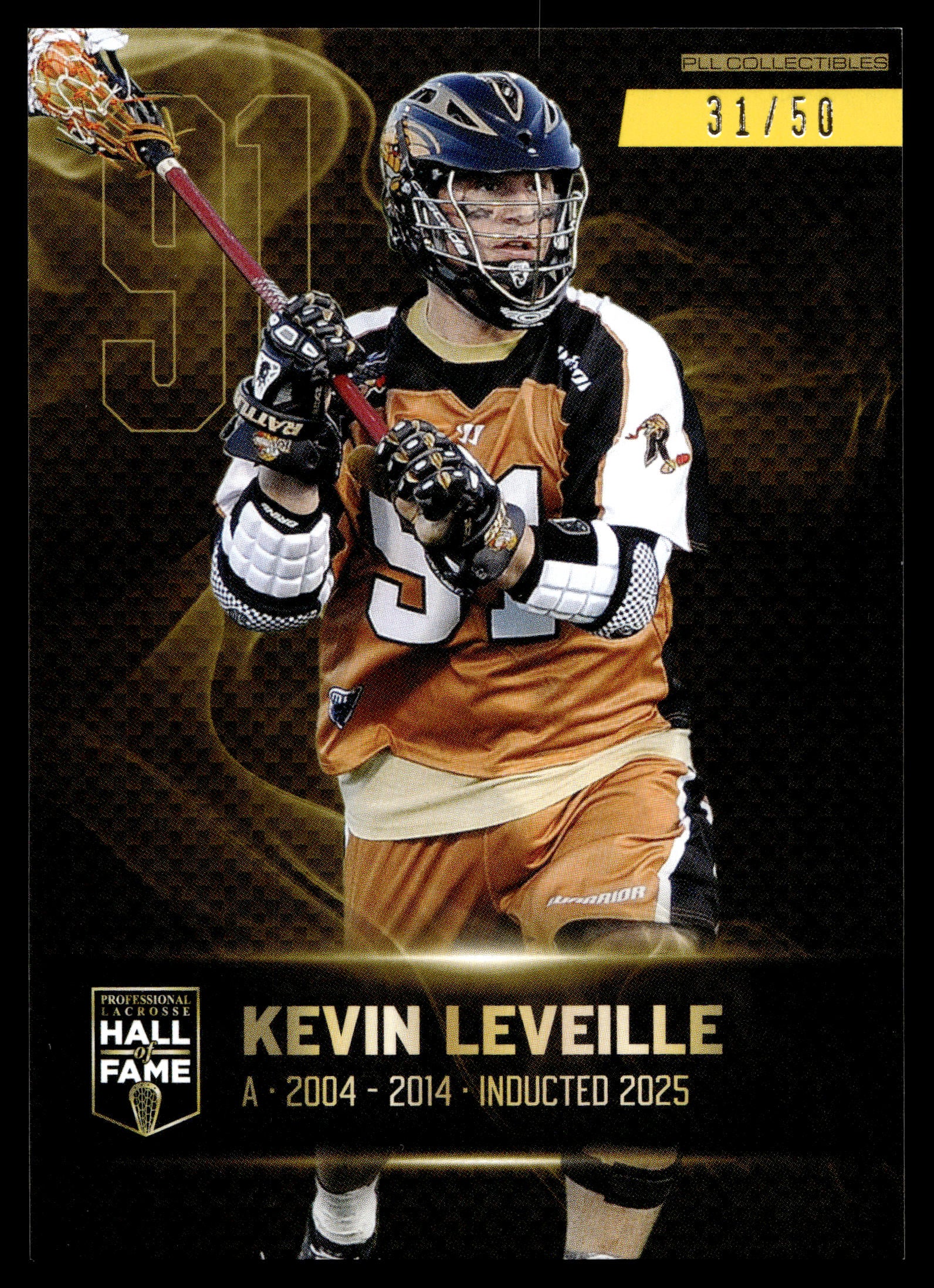 Kevin Leveille 2025 PLL Flagship Rochester Rattlers Commemoration 31/50