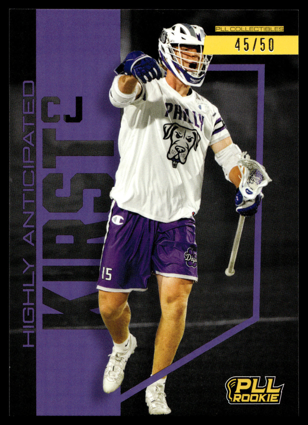 CJ Kirst 2025 PLL Flagship Philadelphia Waterdogs Highly Anticipated 45/50