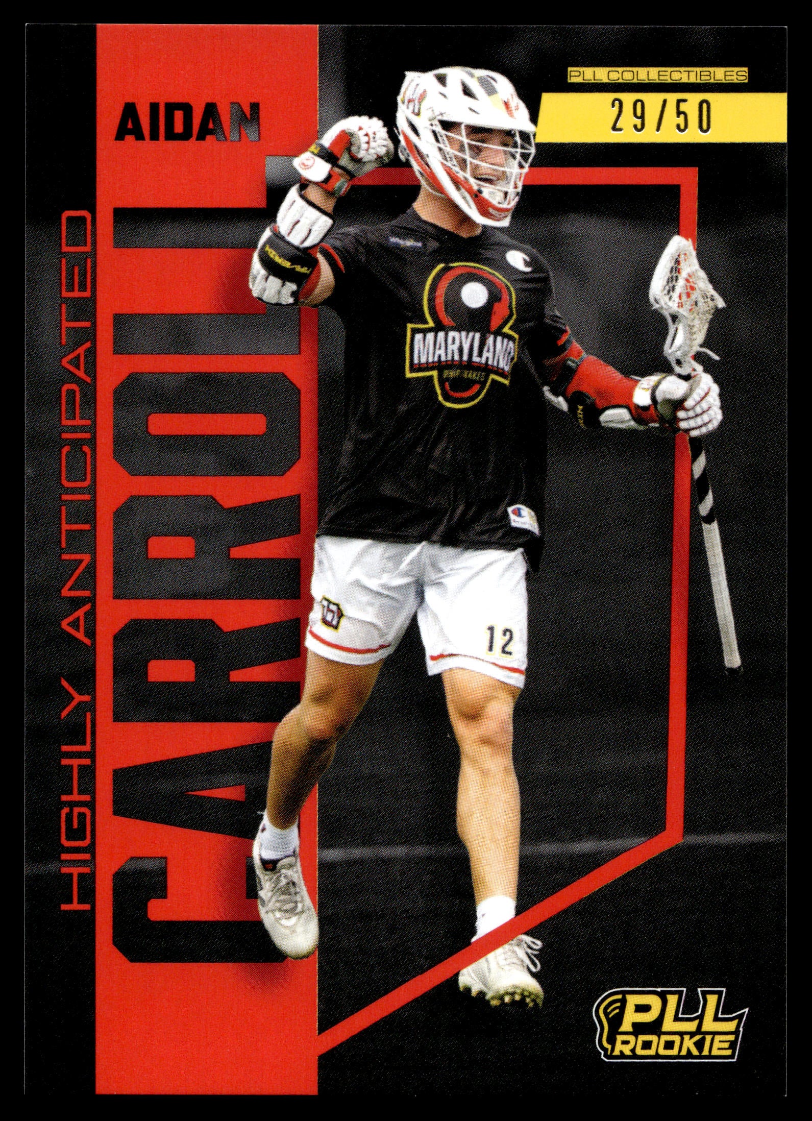 Aidan Carroll 2025 PLL Flagship Maryland Whipsnakes Highly Anticipated 29/50 #7