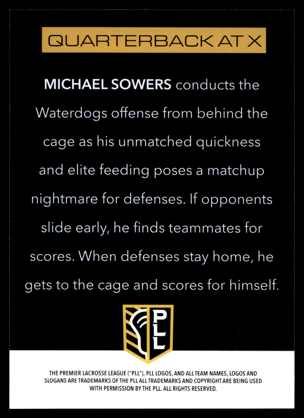 Michael Sowers 2025 PLL Flagship Philadelphia Waterdogs Prototypes 37/50