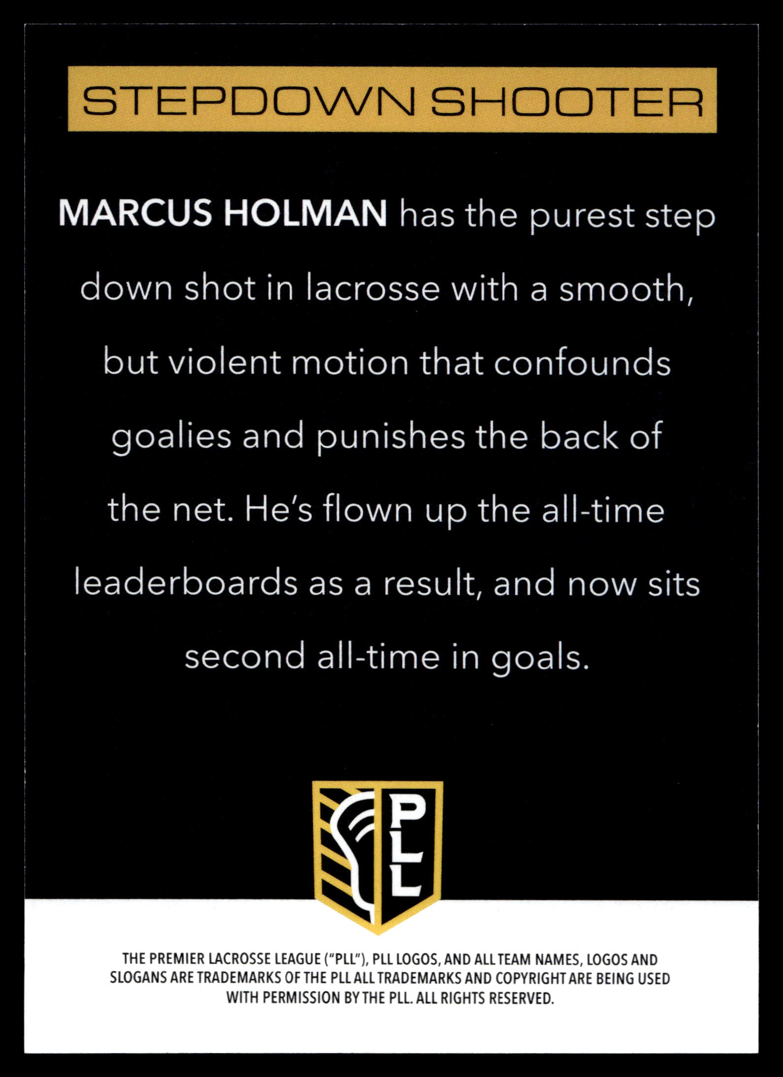 Marcus Holman 2025 PLL Flagship Boston Cannons Prototypes 21/50
