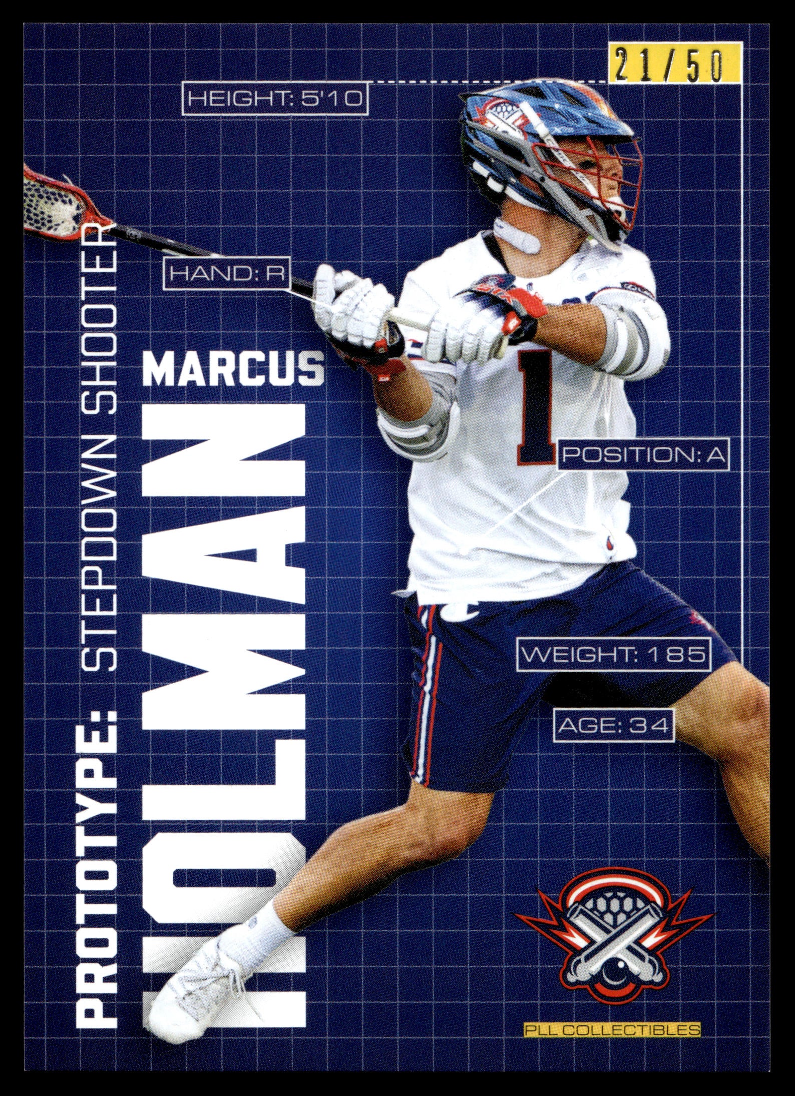 Marcus Holman 2025 PLL Flagship Boston Cannons Prototypes 21/50