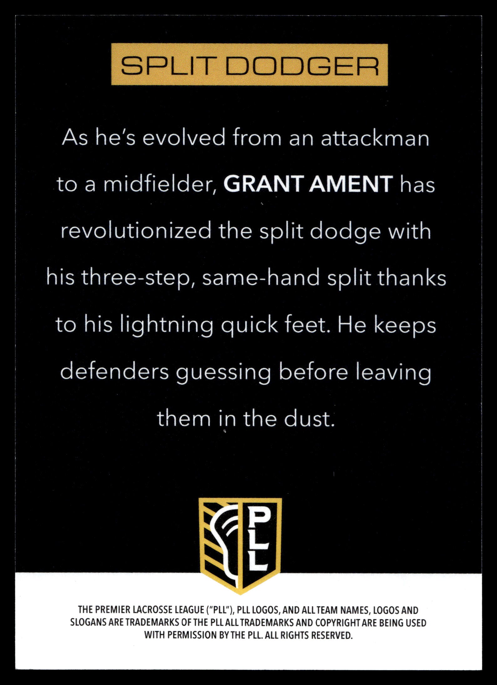 Grant Ament 2025 PLL Flagship Utah Atlas Protoypes 49/50
