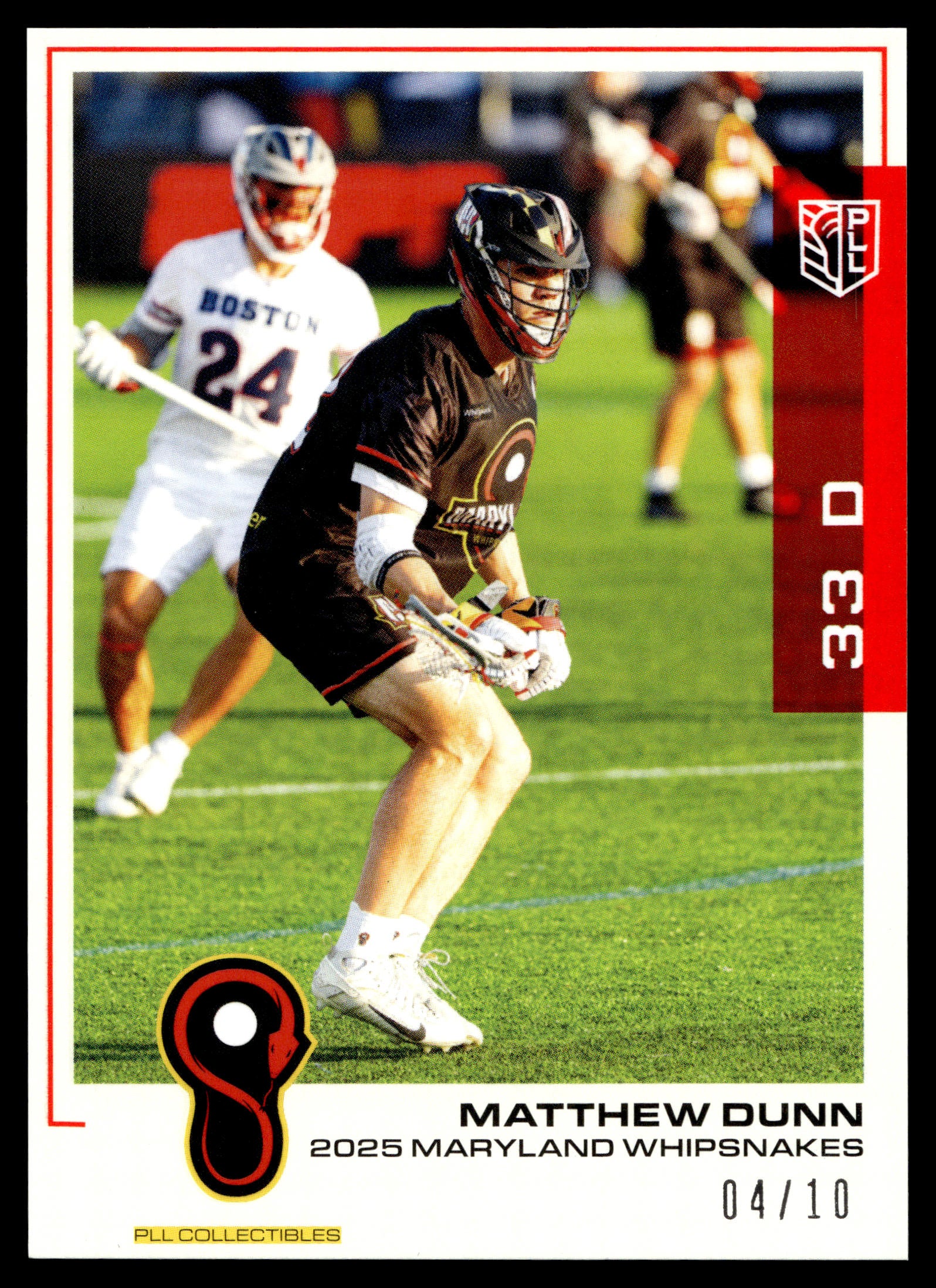 Matthew Dunn 2025 PLL Flagship Maryland Whipsnakes Red Parallel 04/10 #69