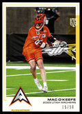 Mac O'Keefe 2025 PLL Flagship Utah Archers Yellow Parallel 15/50 #72