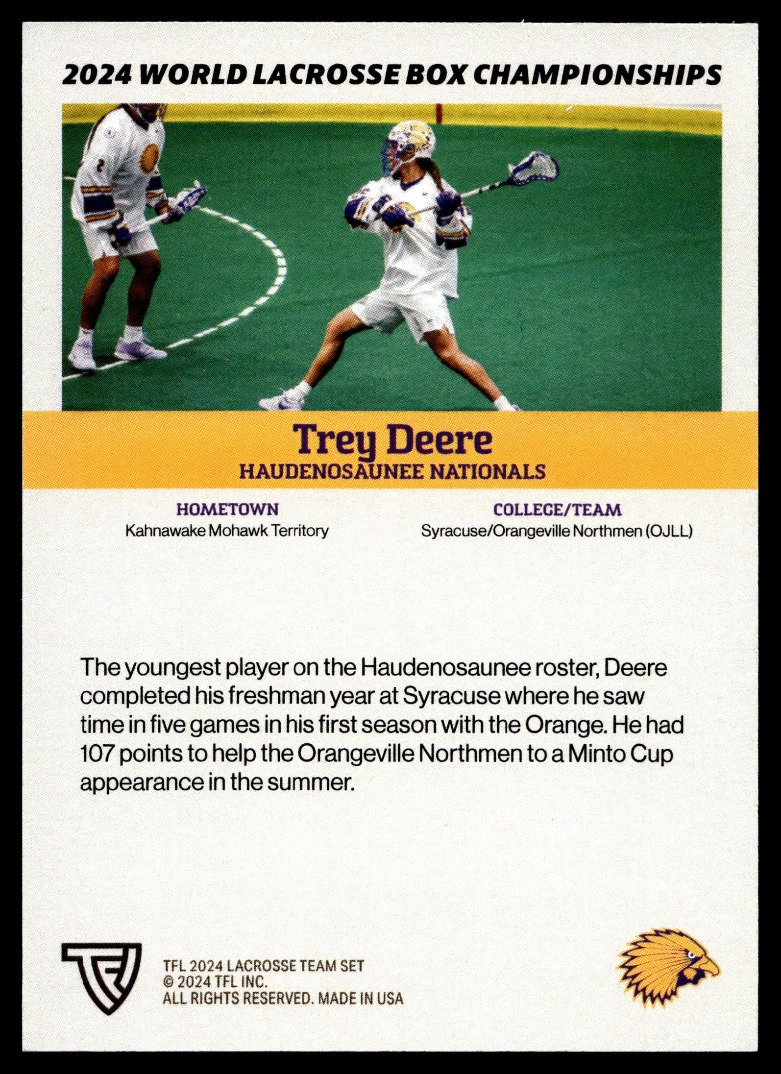 Trey Deere 2024 TFL WBLC Team Haudenosaunee