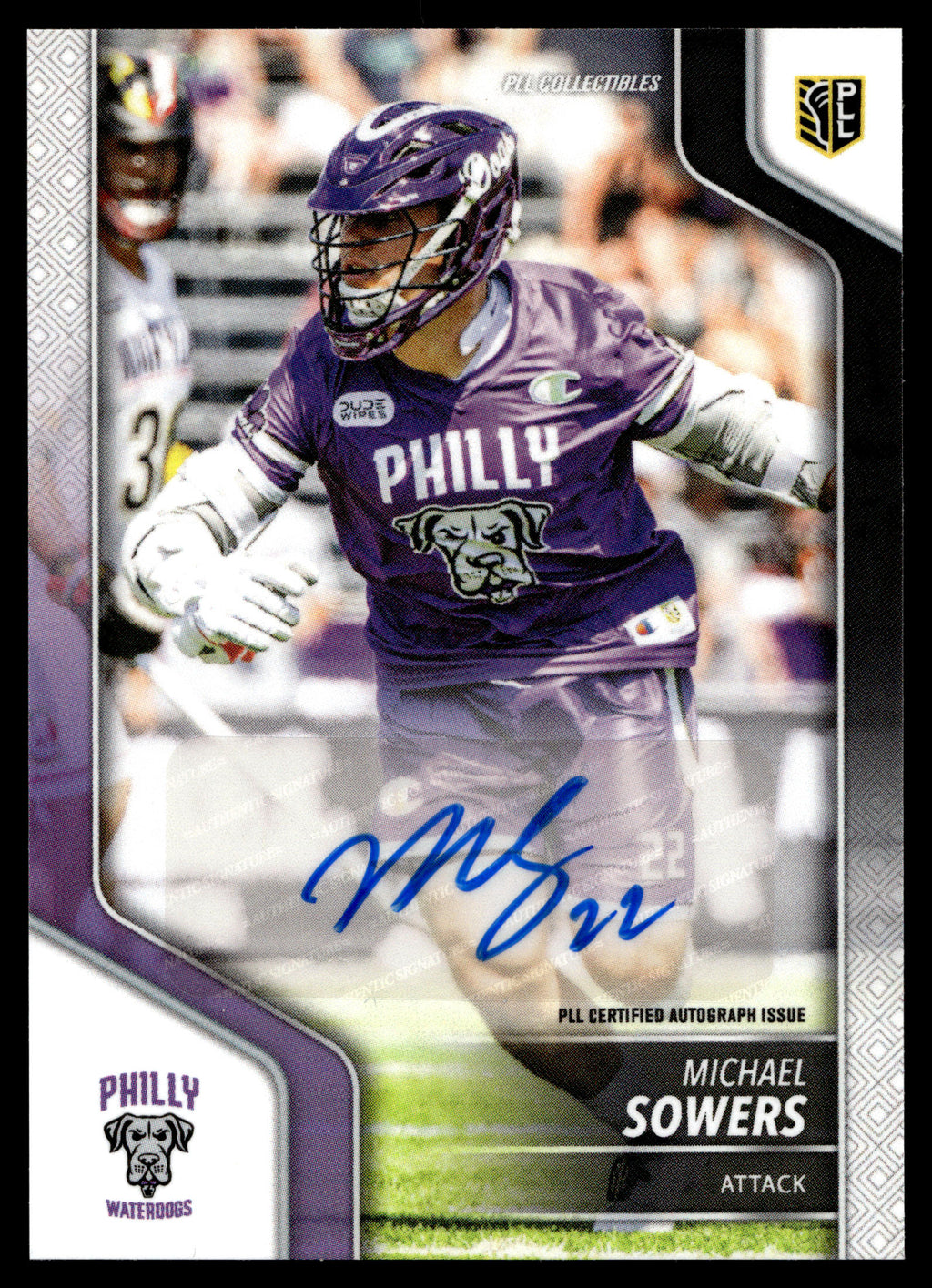 Michael Sowers 2024 PLL Release Philadelphia Waterdogs Base Auto #135