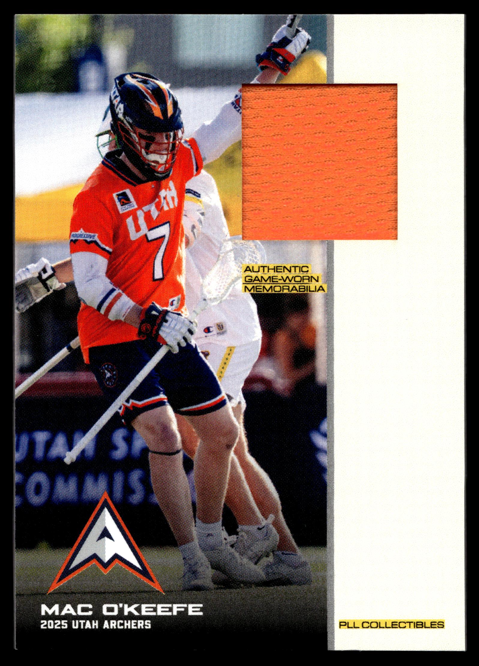 Mac O'Keefe 2025 PLL Flagship Utah Archers Relics