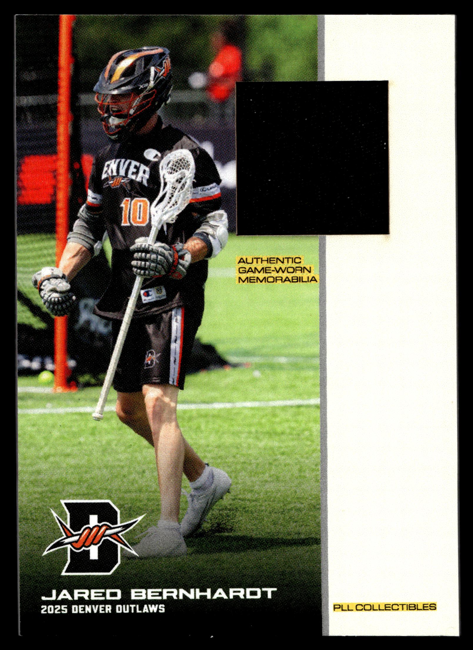 Jared Bernhardt 2025 PLL Flagship Denver Outlaws Relics