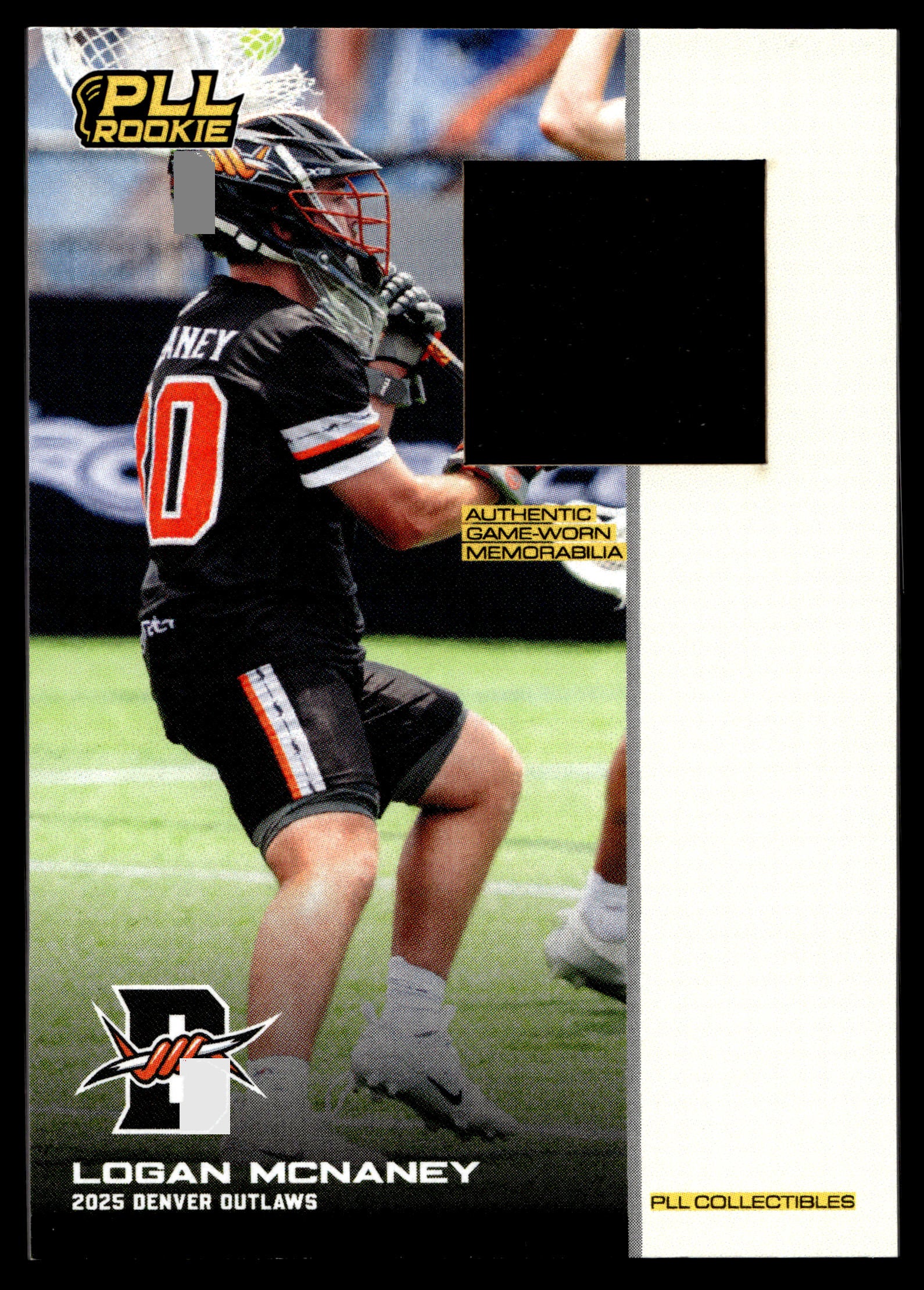Logan McNaney 2025 PLL Flagship Denver Outlaws Relics