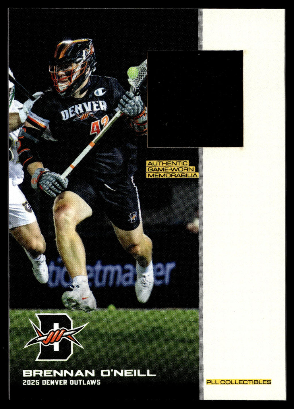 Brennan O'Neill 2025 PLL Flagship Denver Outlaws Relic