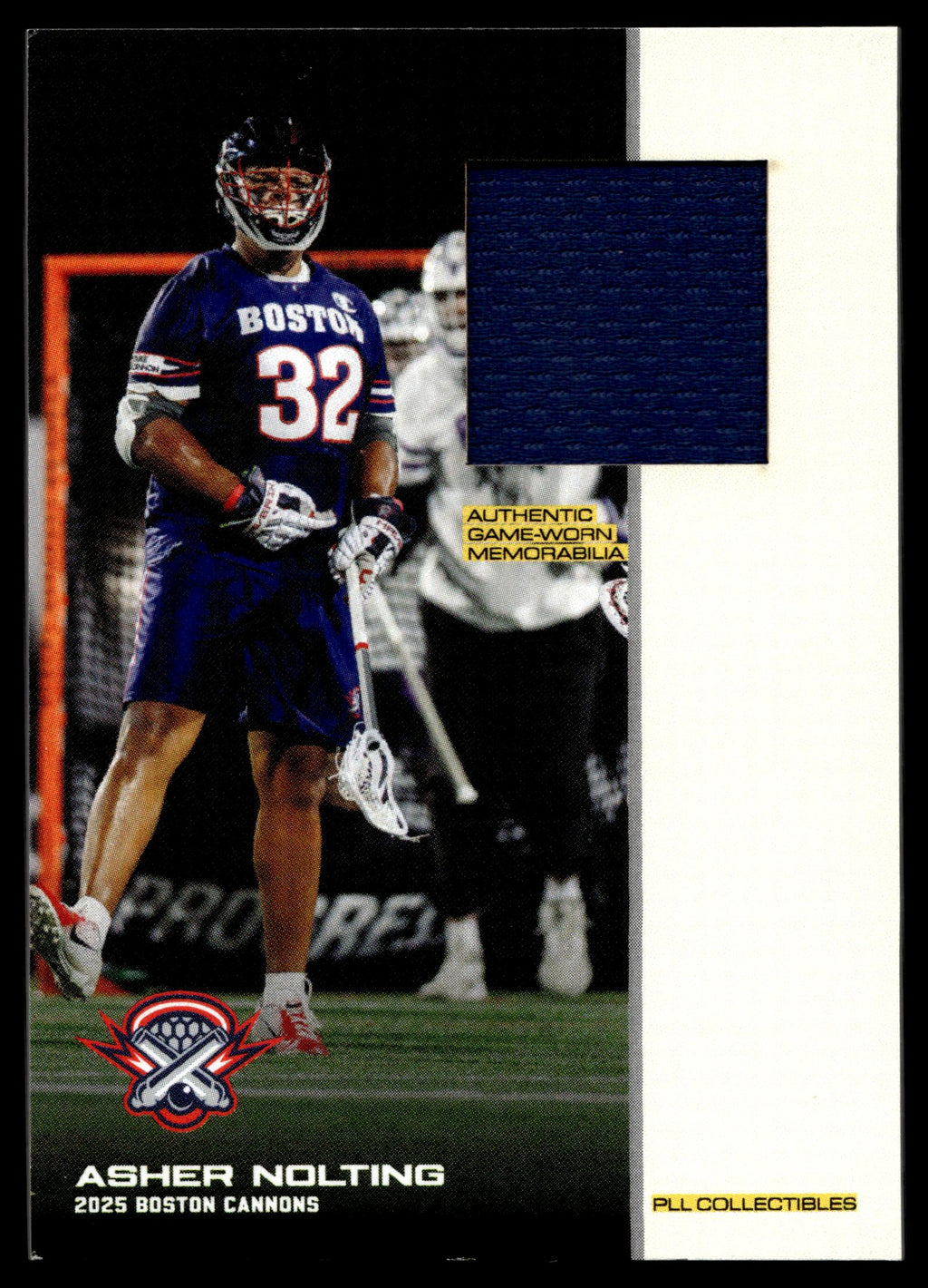 Asher Nolting 2025 PLL Flagship Boston Cannons Relic