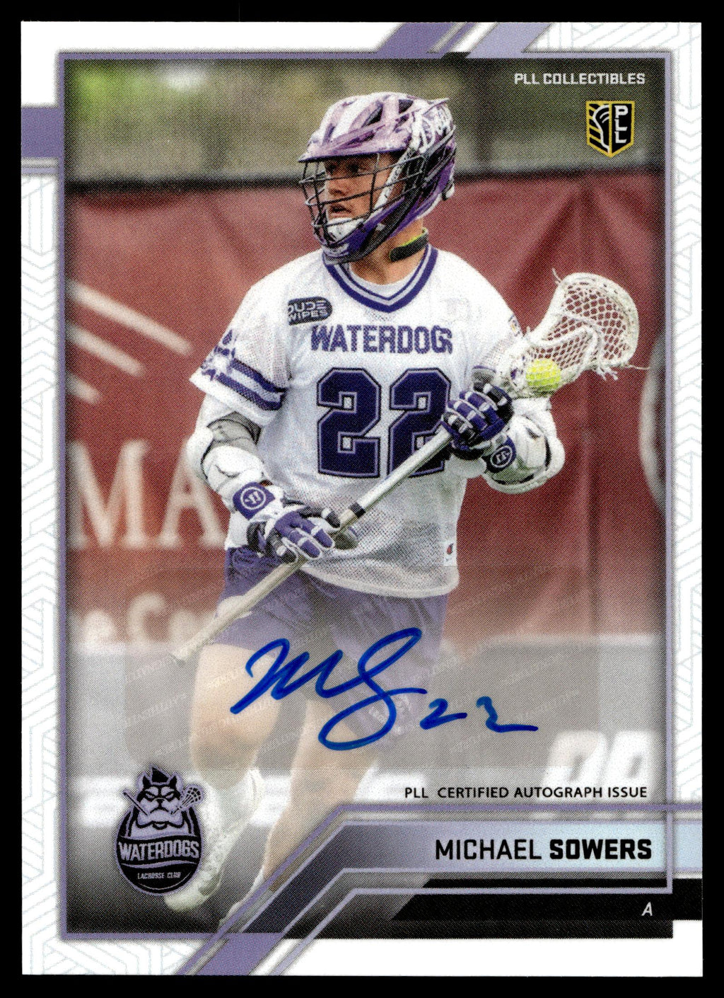 Michael Sowers 2023 PLL Snapshot Philadelphia Waterdogs Auto #28
