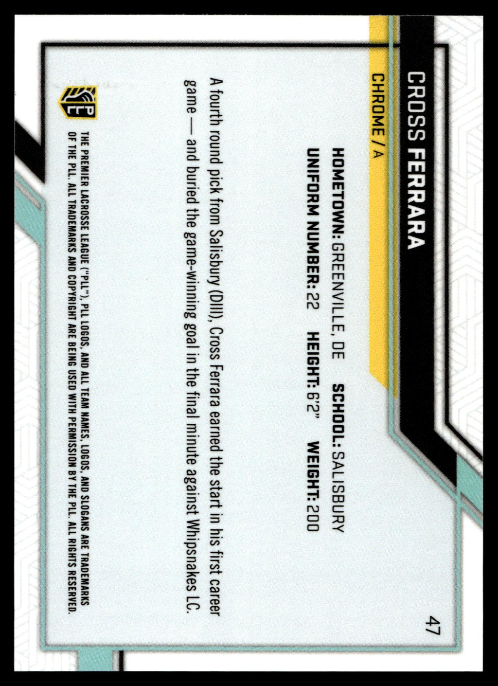Cross Ferrara 2023 PLL Snapshot Chrome Blue 67/77 #47