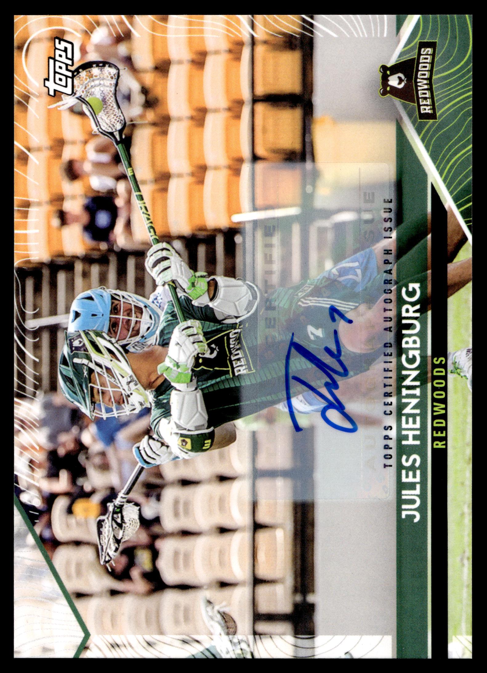 Jules Heningburg 2022 Topps PLL Redwoods Base Auto #89
