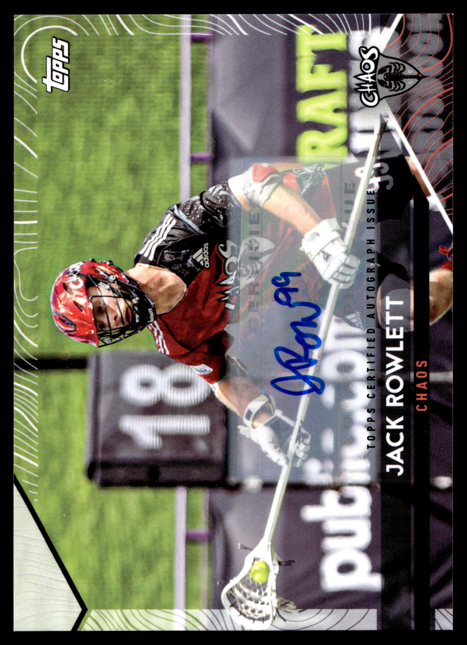 Jack Rowlett 2022 Topps PLL Chaos Base Auto #147
