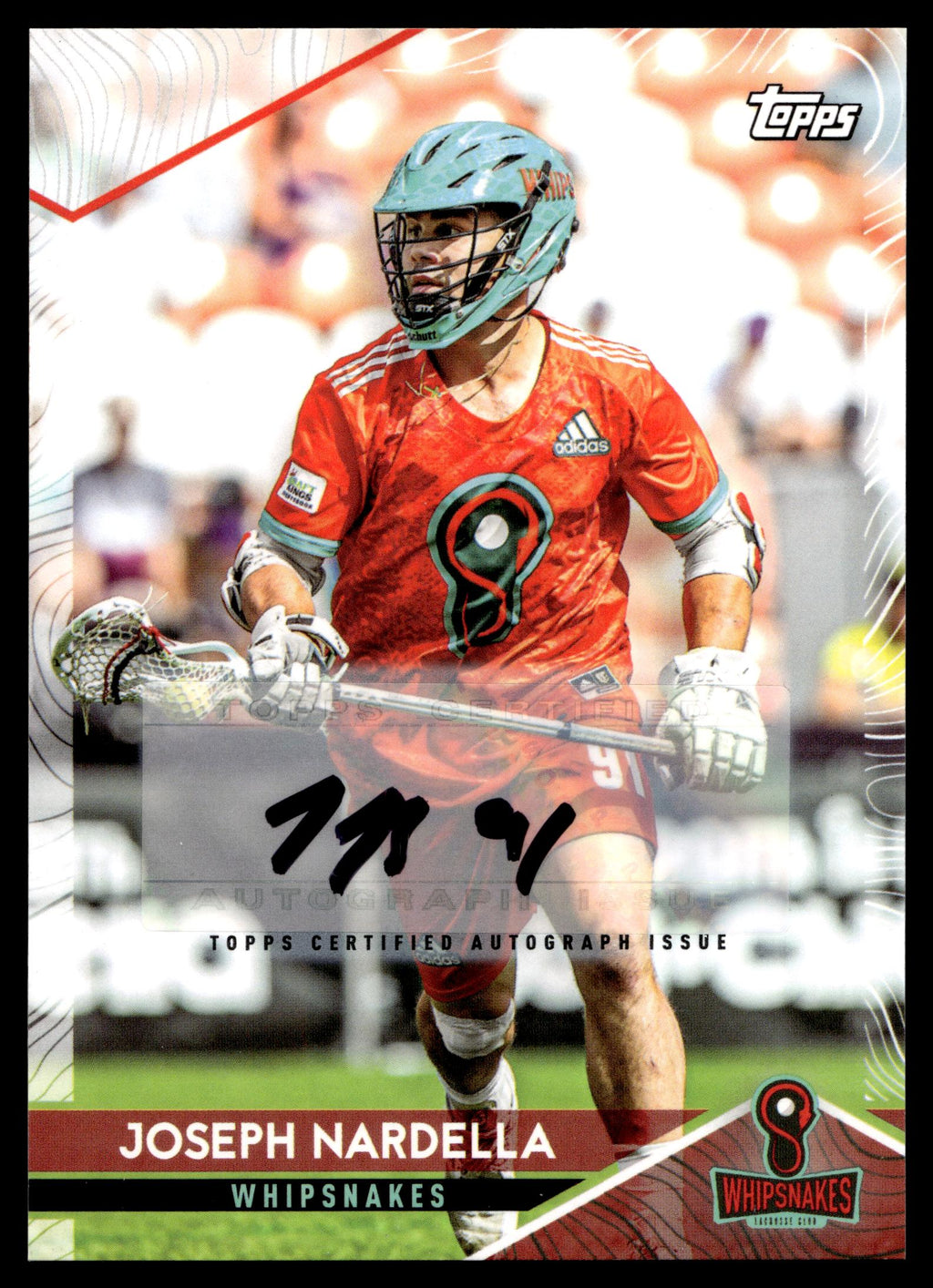 Joseph Nardella 2022 Topps PLL Whipsnakes Base Auto #156