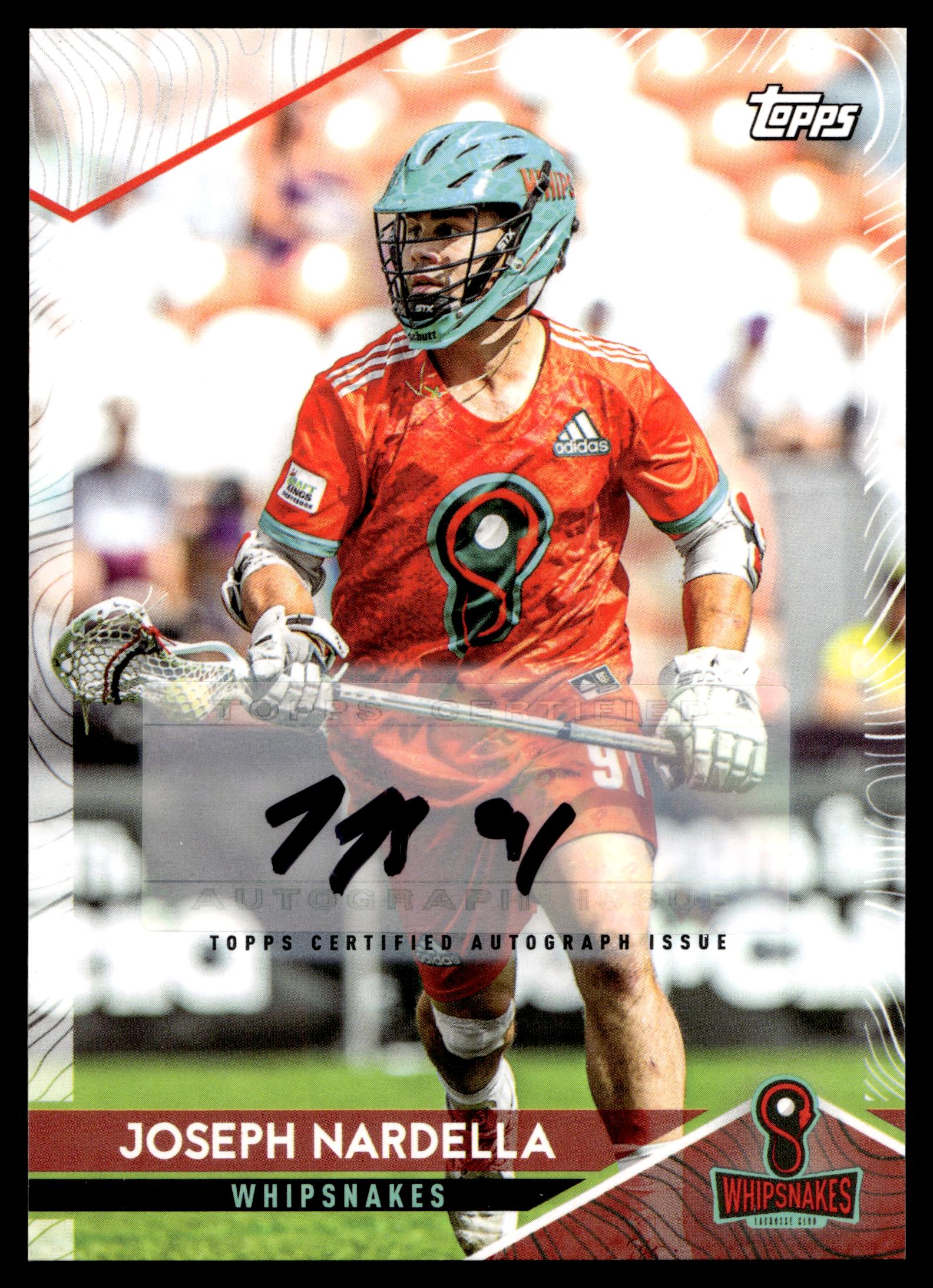 Joseph Nardella 2022 Topps PLL Whipsnakes Base Auto #156