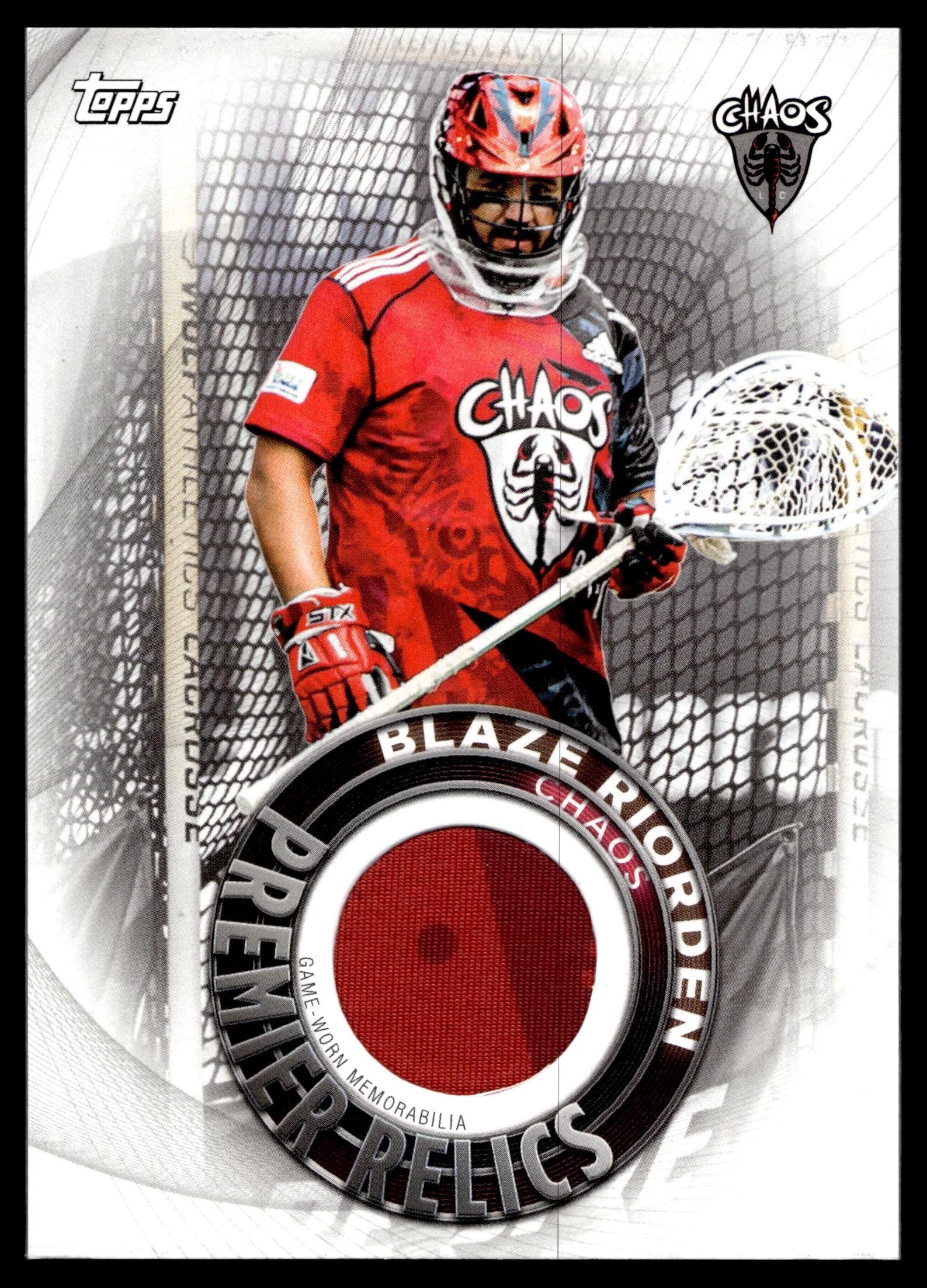 Blaze Riorden 2022 Topps PLL Chaos Premier Relics #PR-BR