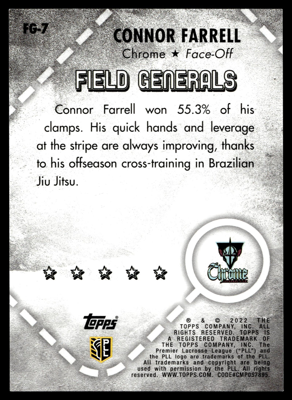 Connor Farrell 2022 Topps PLL Chrome Field Generals #FG-7