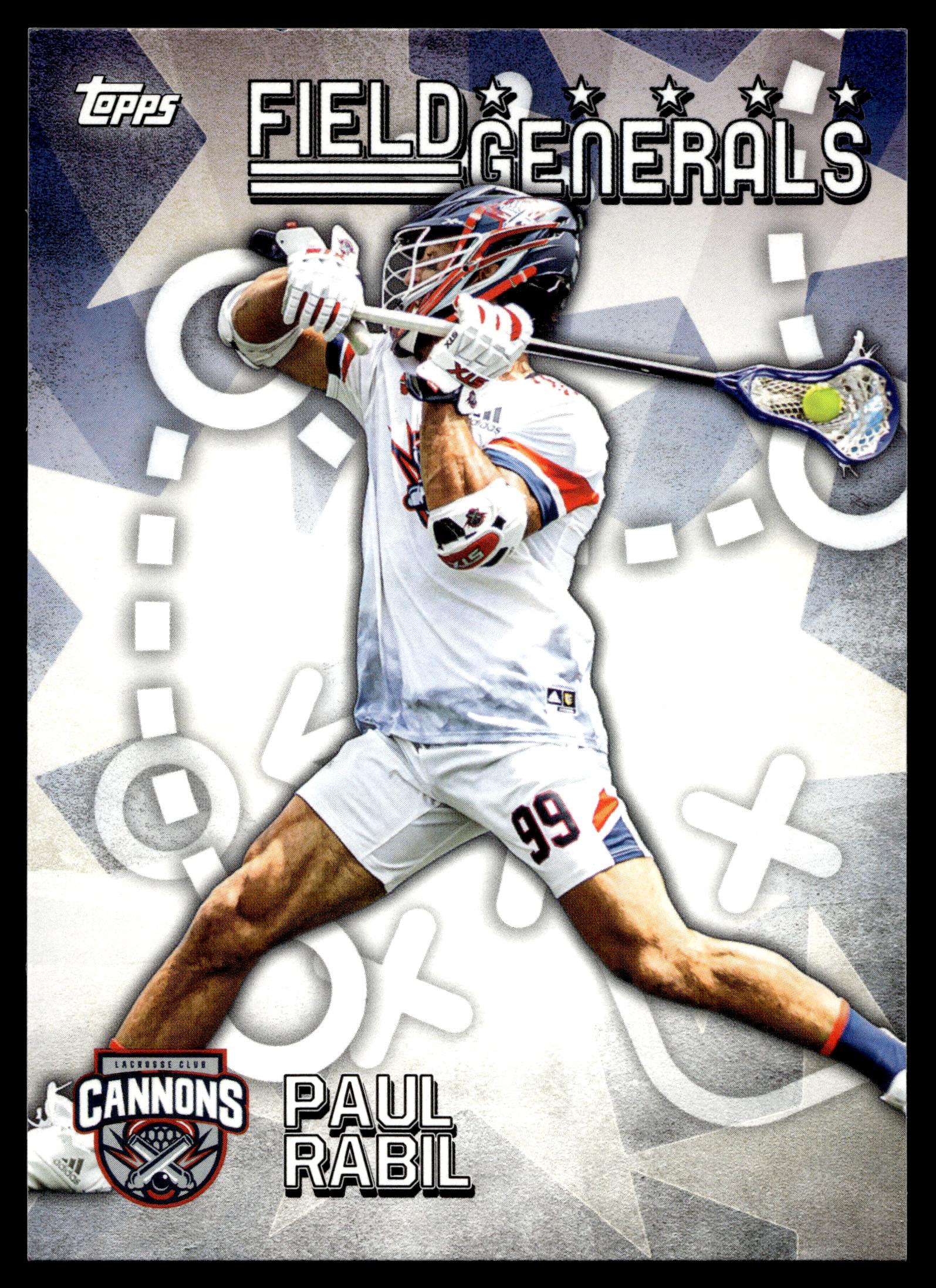 Paul Rabil 2022 Topps PLL Cannons Field Generals #FG-9