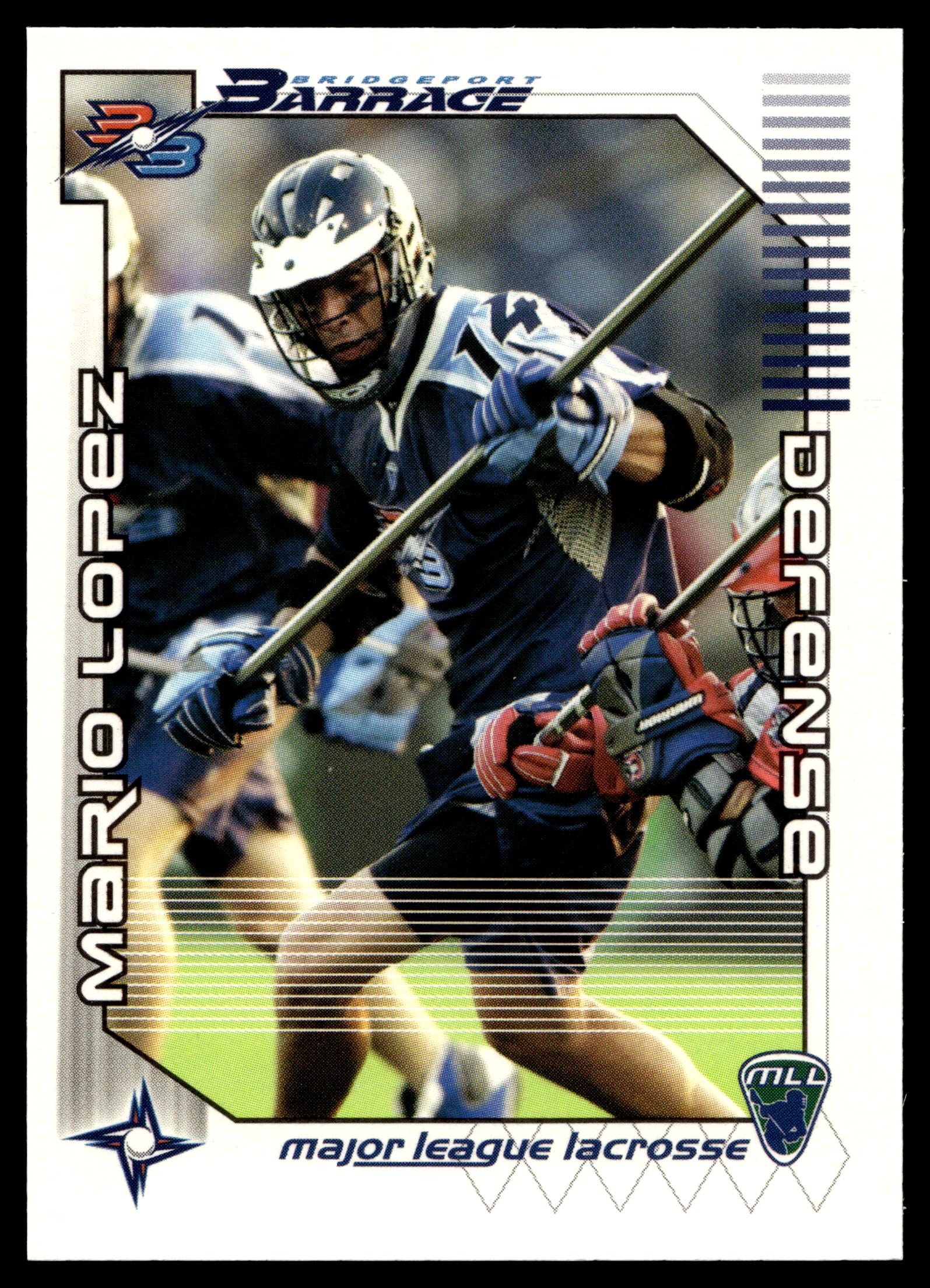Mario Lopez 2001 Major League Lacrosse Bridgeport Barrage #14
