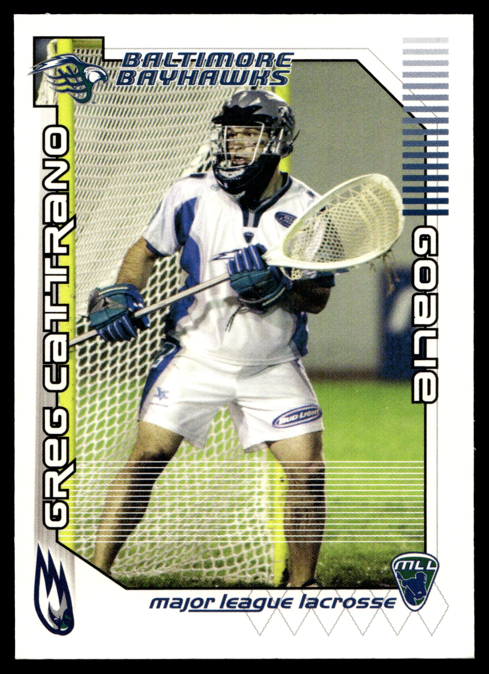 Greg Cattrano 2001 Major League Lacrosse Baltimore Bayhawks #2