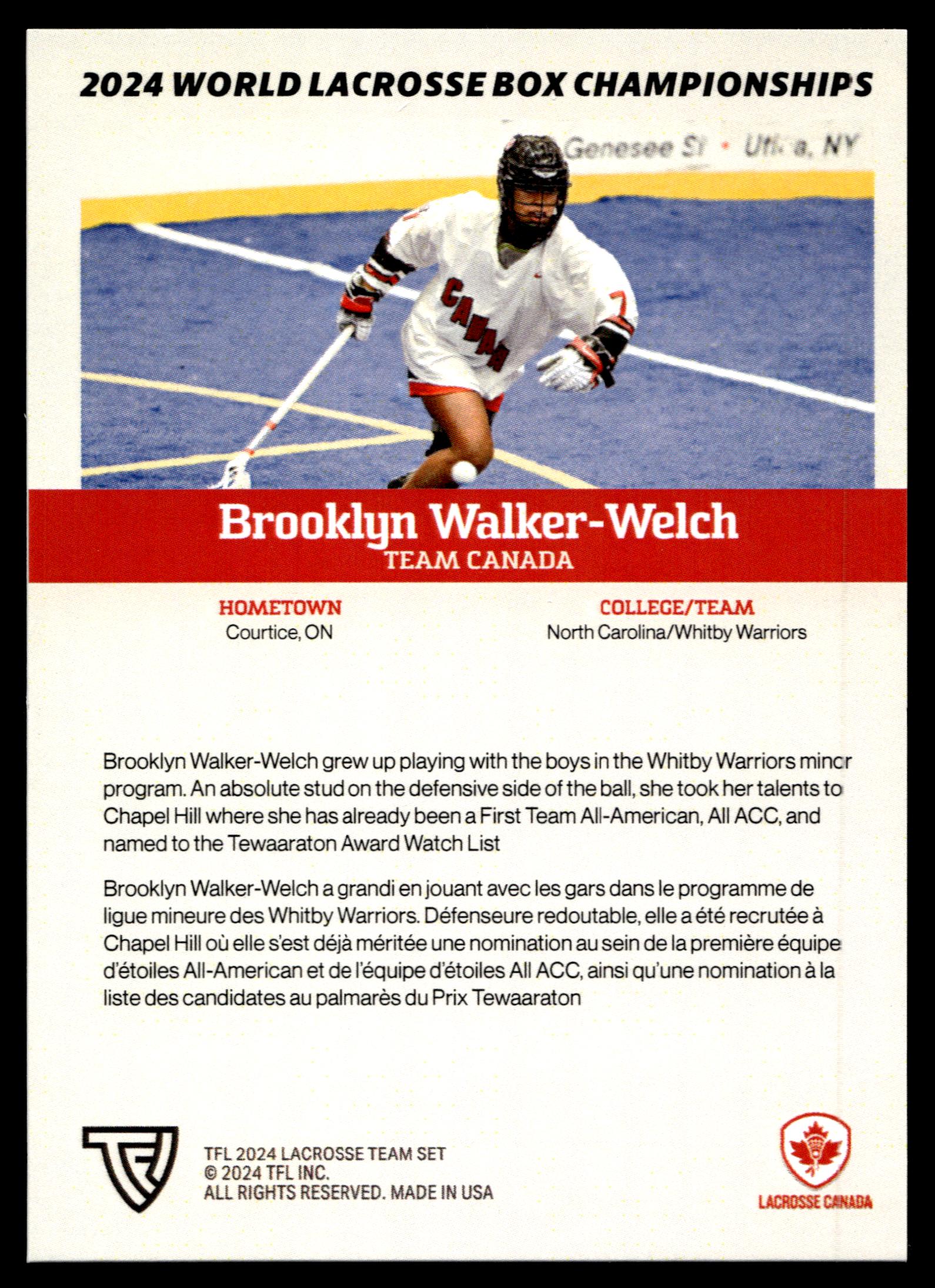 Brooklyn Walker-Welch 2024 TFL WBLC Team Canada Tie Dye