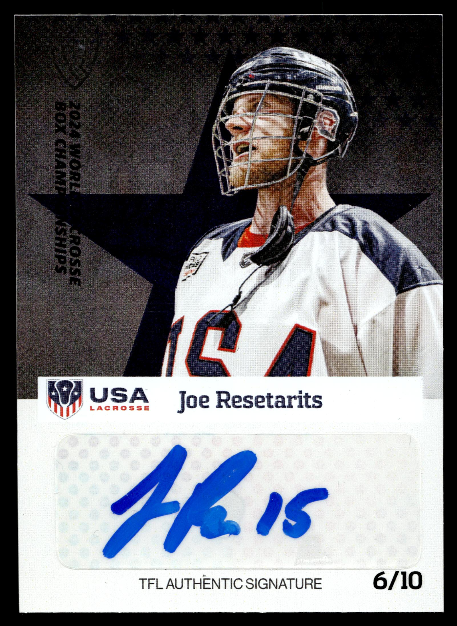 Joe Resetarits 2024 TFL WBLC Team USA Silver Auto 6/10