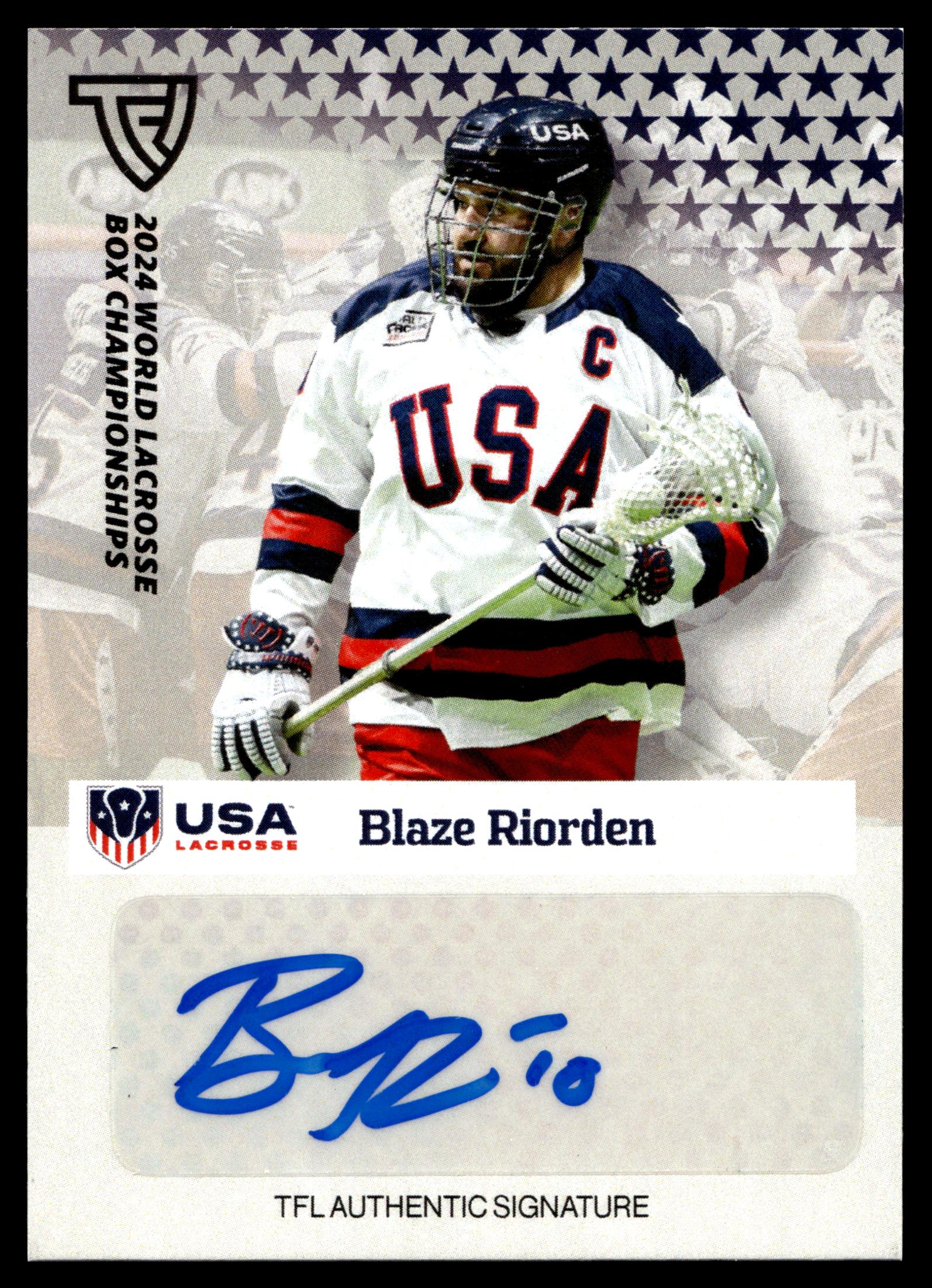 Blaze Riorden 2024 TFL WBLC Team USA Base Auto