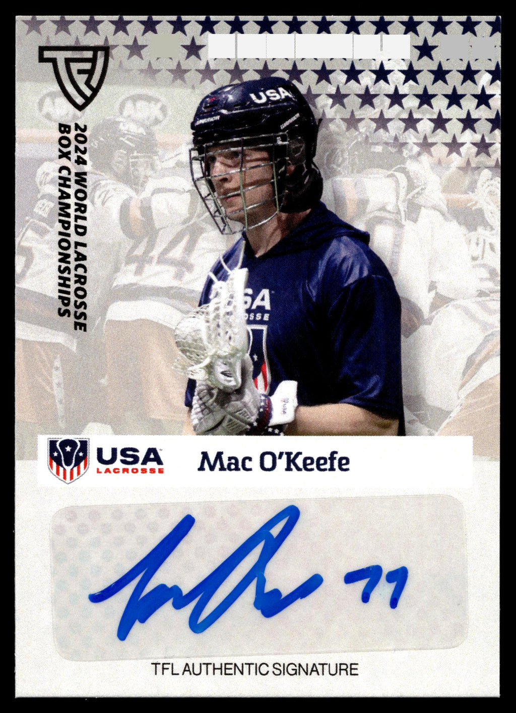Mac O'Keefe 2024 TFL WBLC Team USA Base Auto