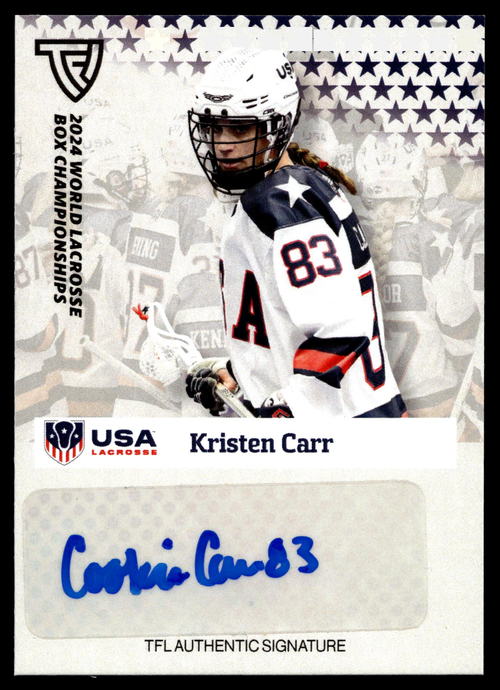 Kristen Carr 2024 TFL WBLC Team USA Base Auto