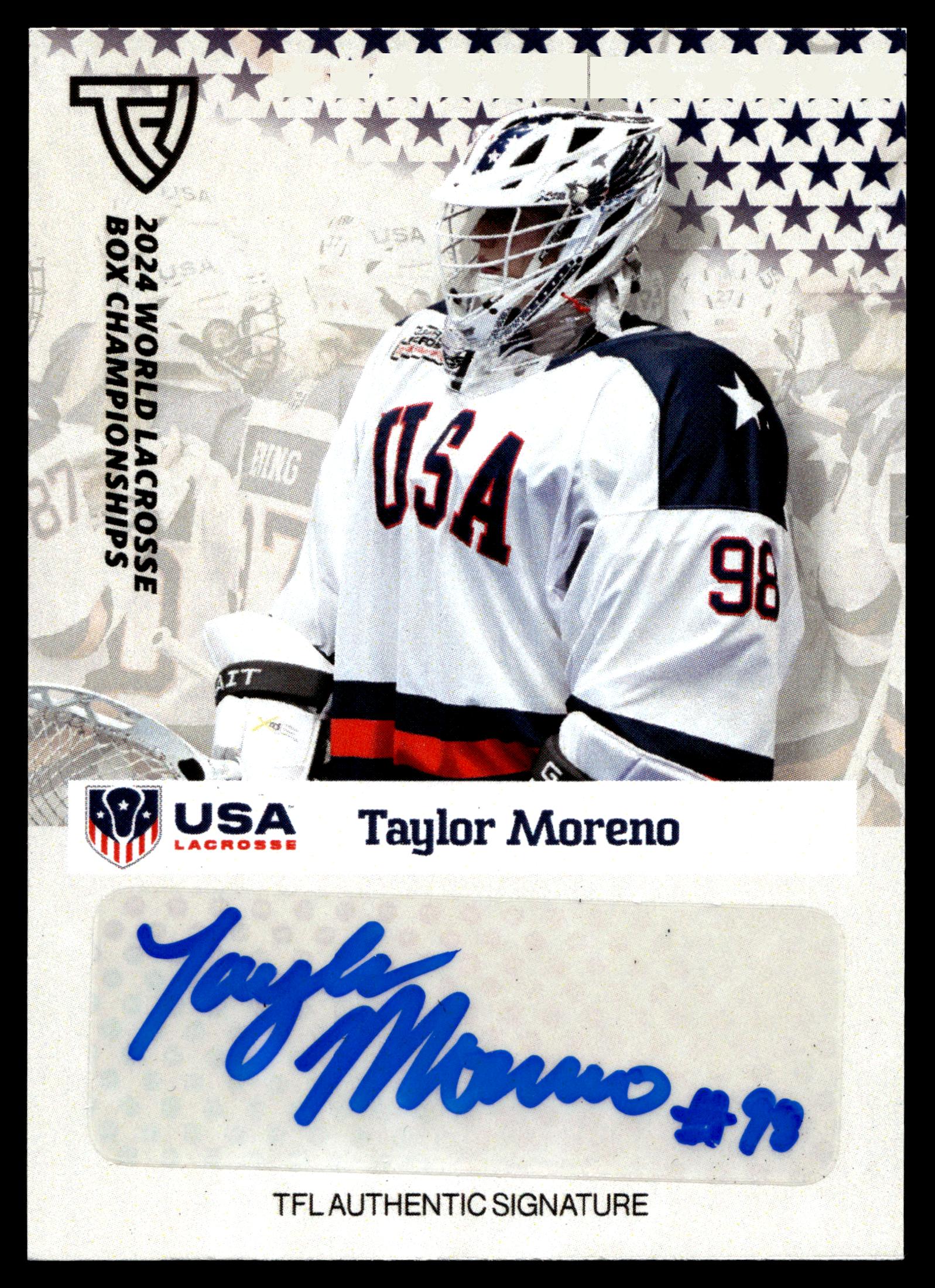 Taylor Moreno 2024 TFL WBLC Team USA Base Auto