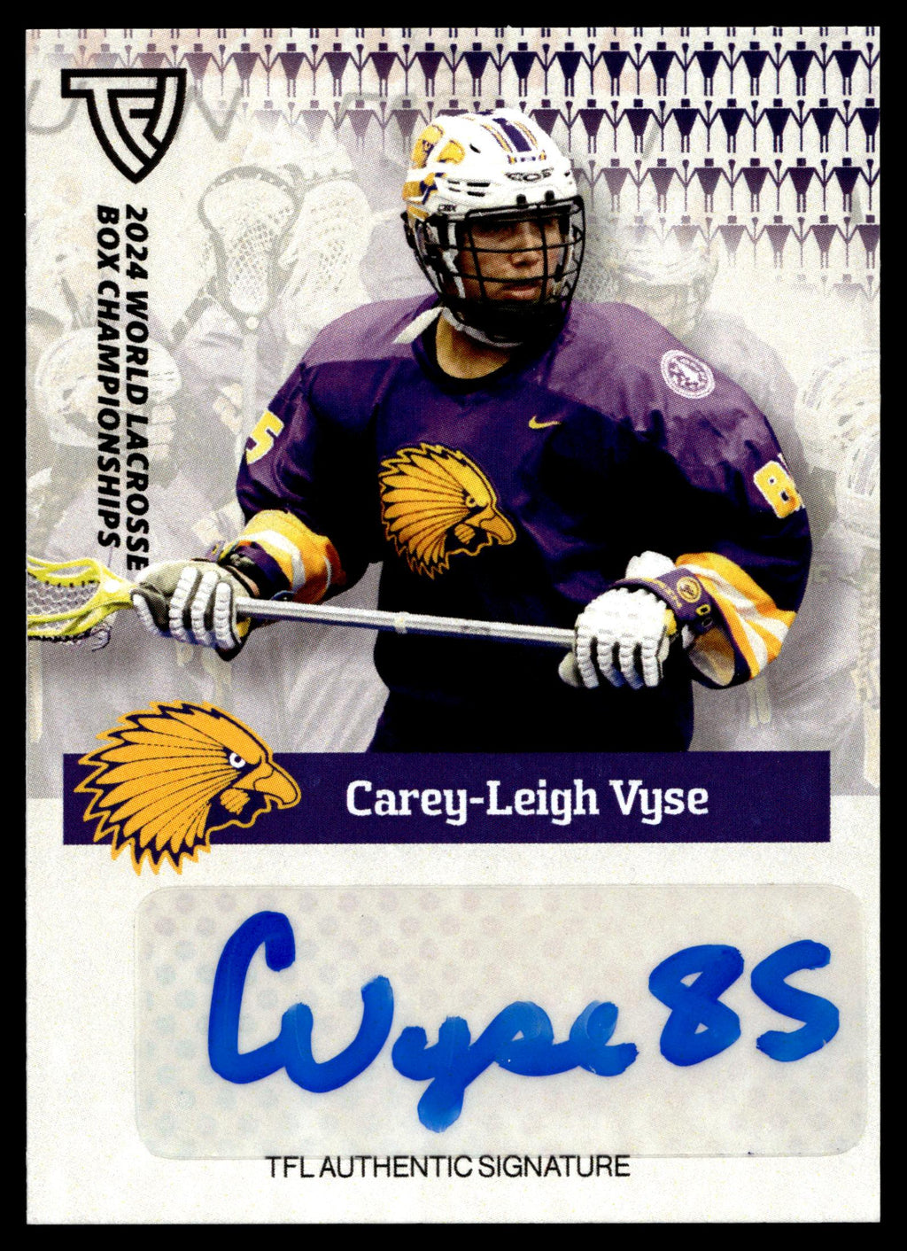 Carey-Leigh Vyse 2024 TFL WBLC Team Haudenosaunee Base Auto