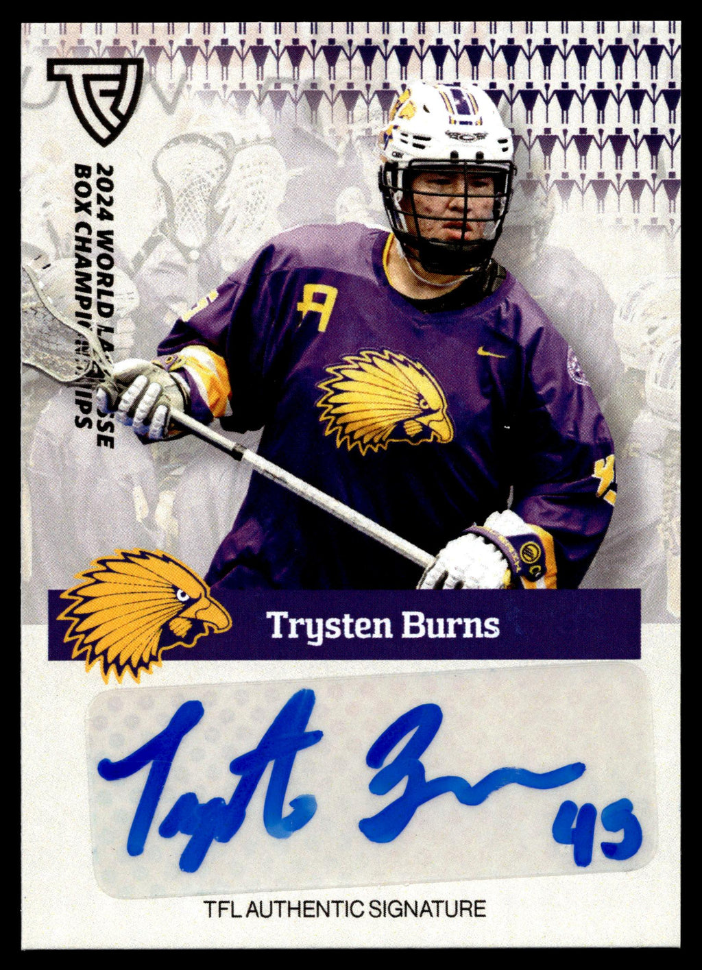 Trysten Burns 2024 TFL WBLC Team Haudenosaunee Base Auto