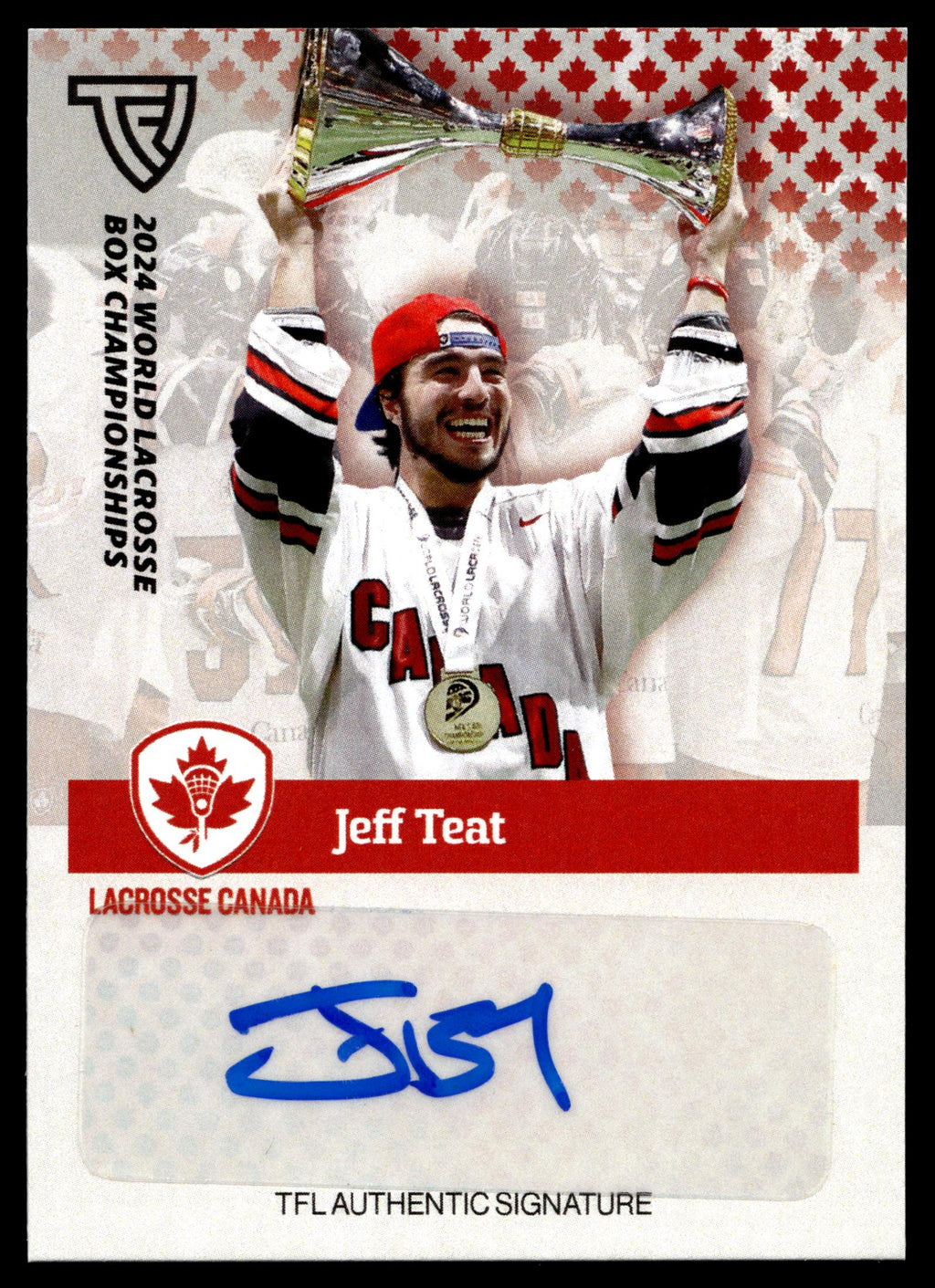 Jeff Teat 2024 TFL WBLC Team Canada Base Auto