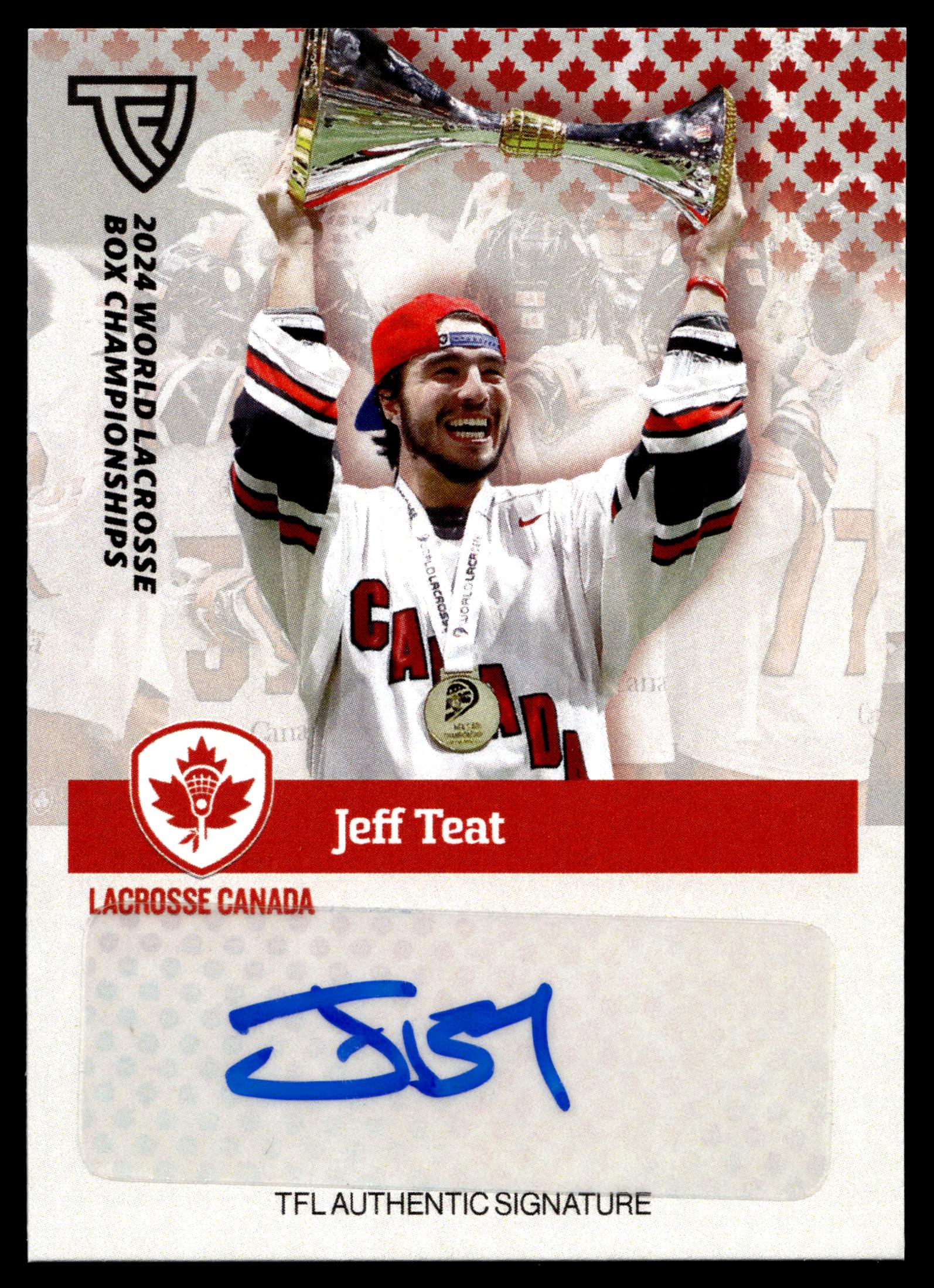 Jeff Teat 2024 TFL WBLC Team Canada Base Auto
