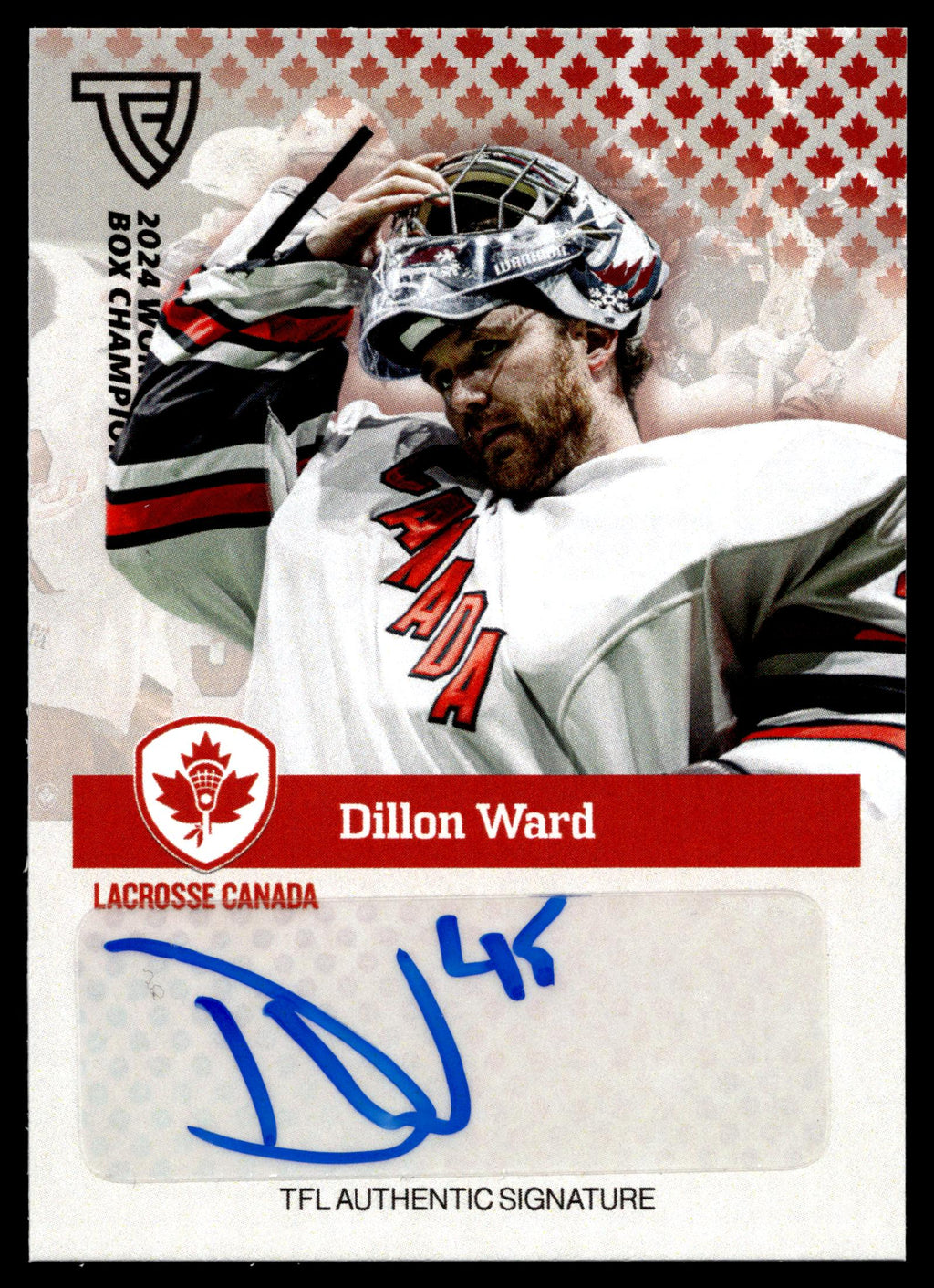 Dillon Ward 2024 TFL WBLC Team Canada Base Auto