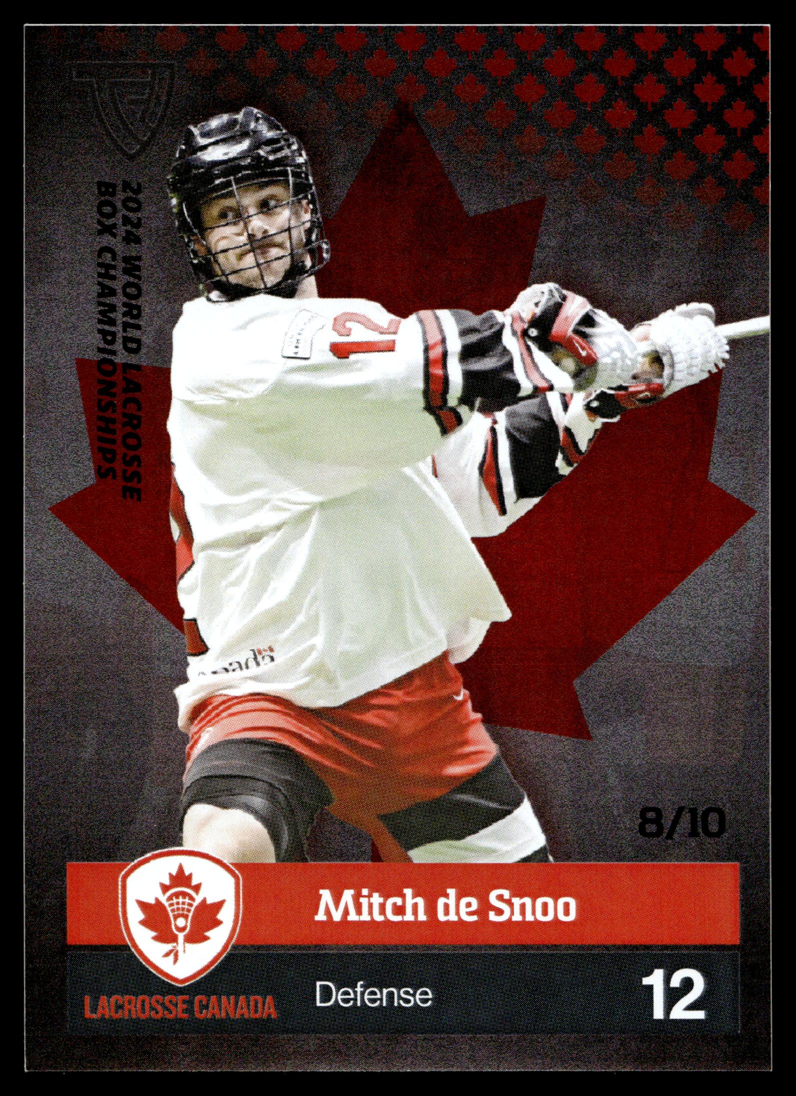 Mitch de Snoo 2024 TFL WBLC Team Canada Silver 8/10
