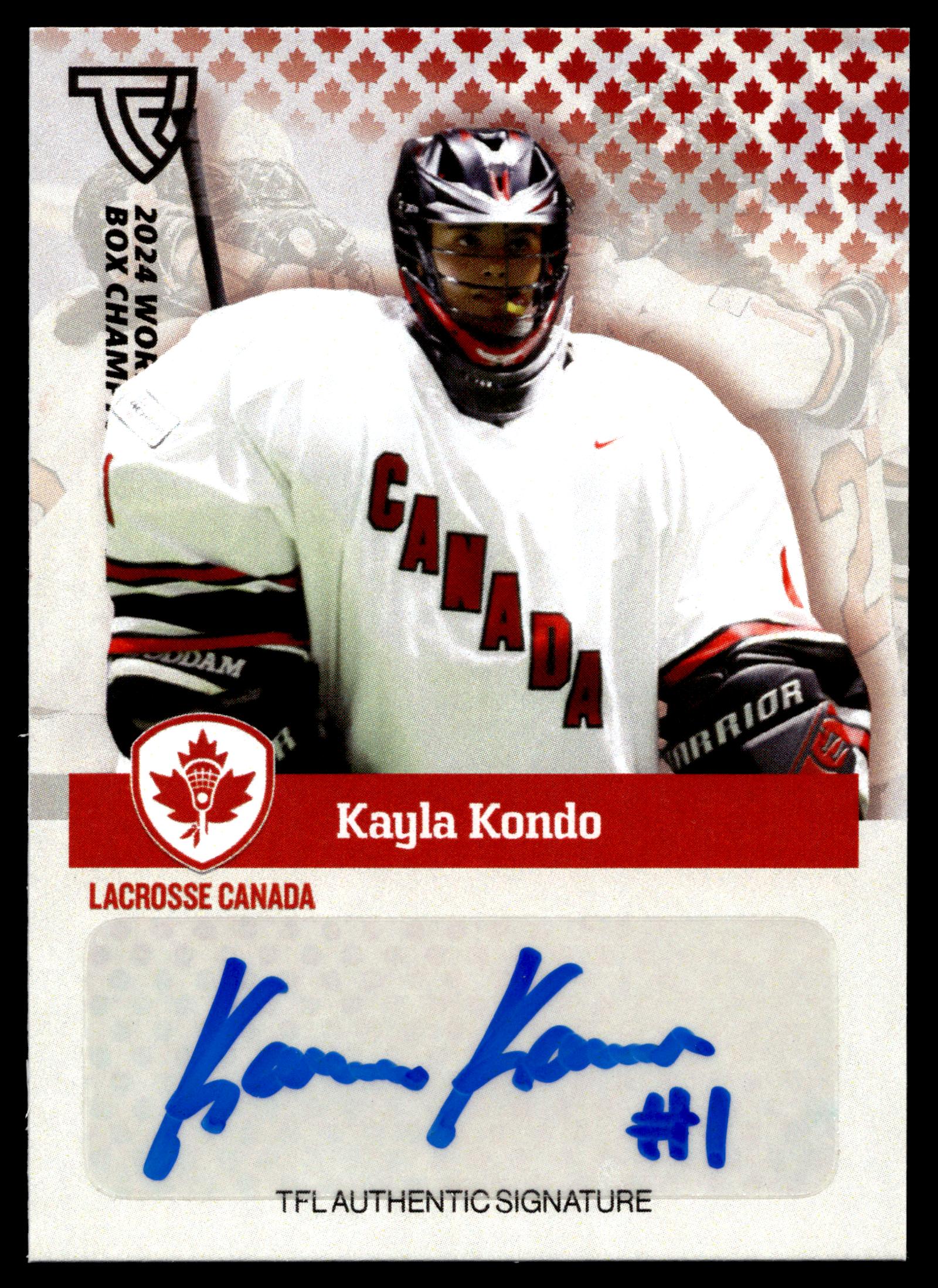 Kayla Kondo 2024 TFL WBLC Team Canada Base Auto