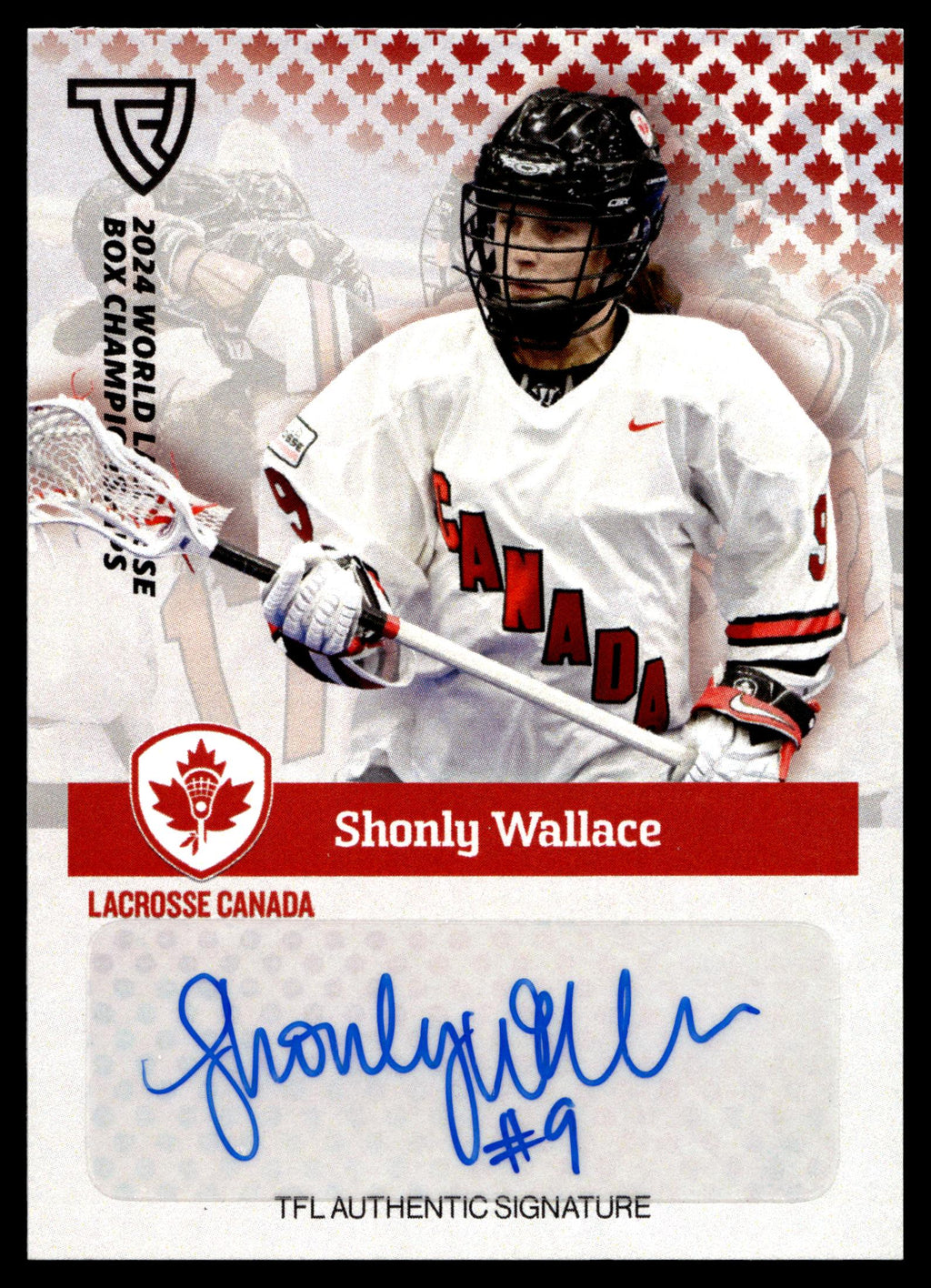Shonly Wallace 2024 TFL WBLC Team Canada Base Auto